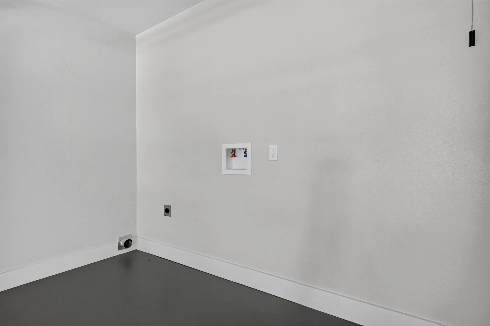 Laundry inside garage