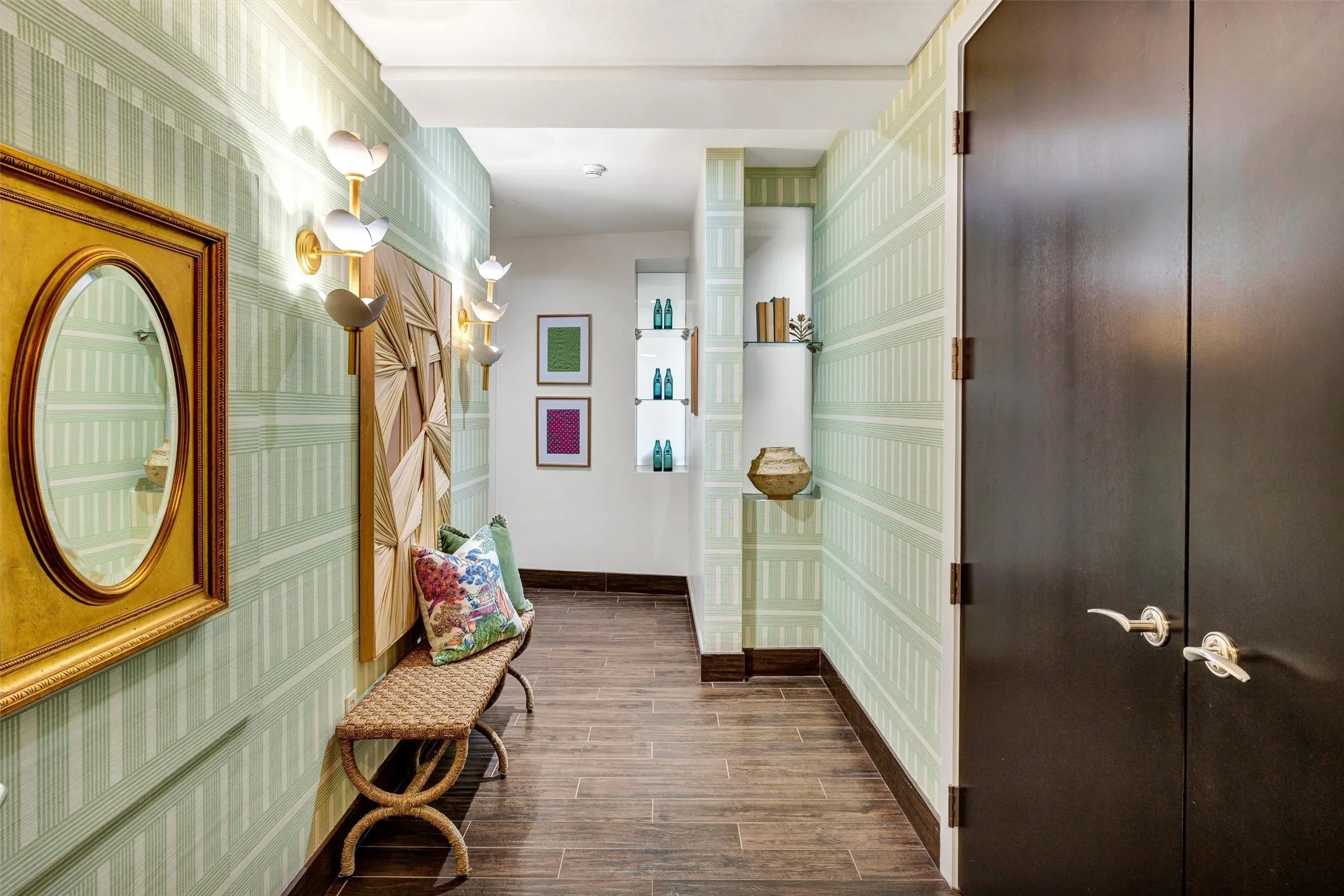 Elegant & inviting entryway hallway.