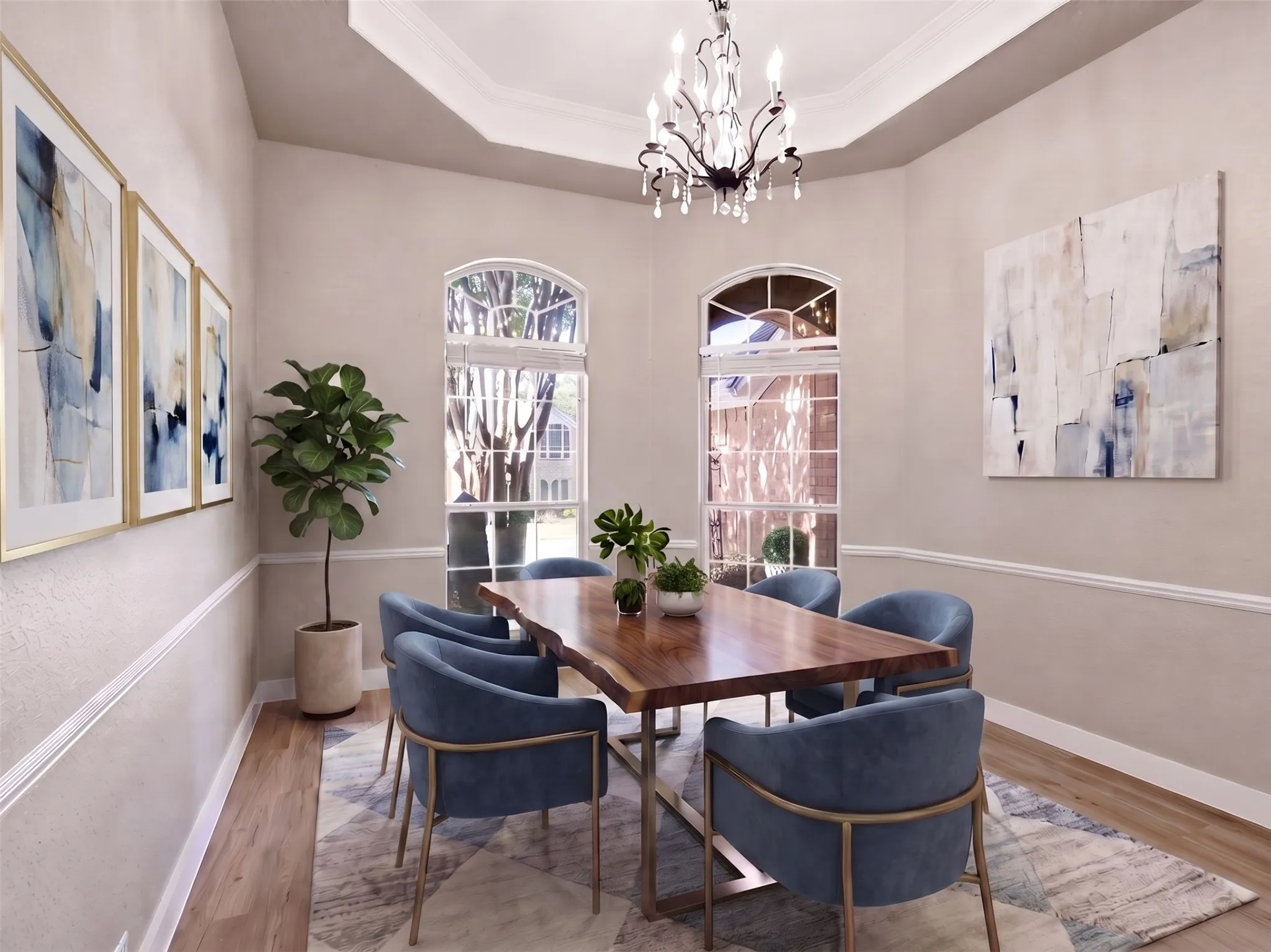 Virtually Staged Dining Room