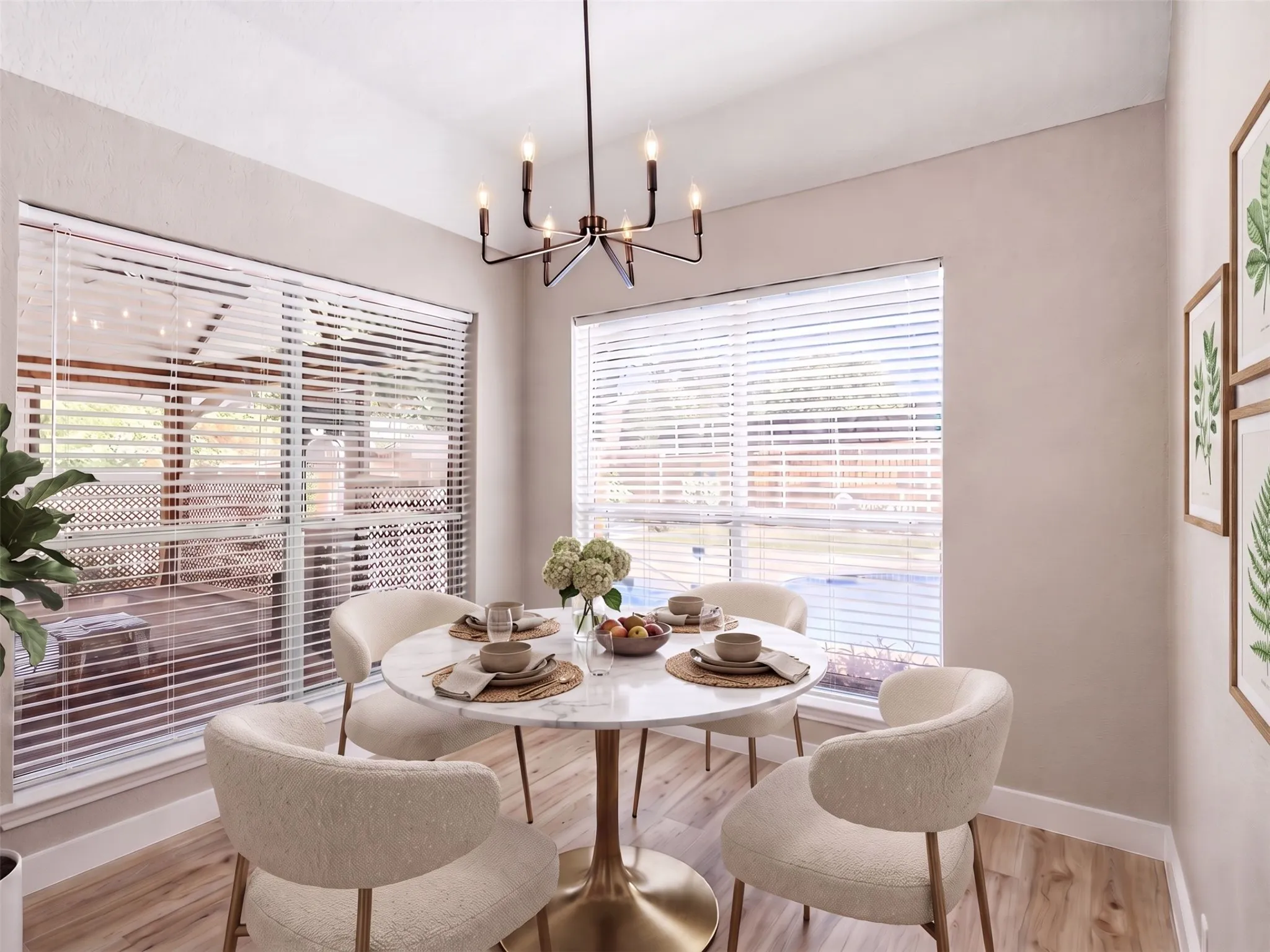 Virtually Staged Dining Area