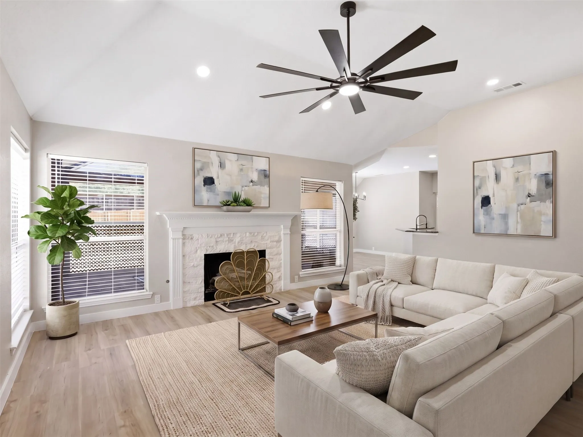 Virtually Staged Living Room