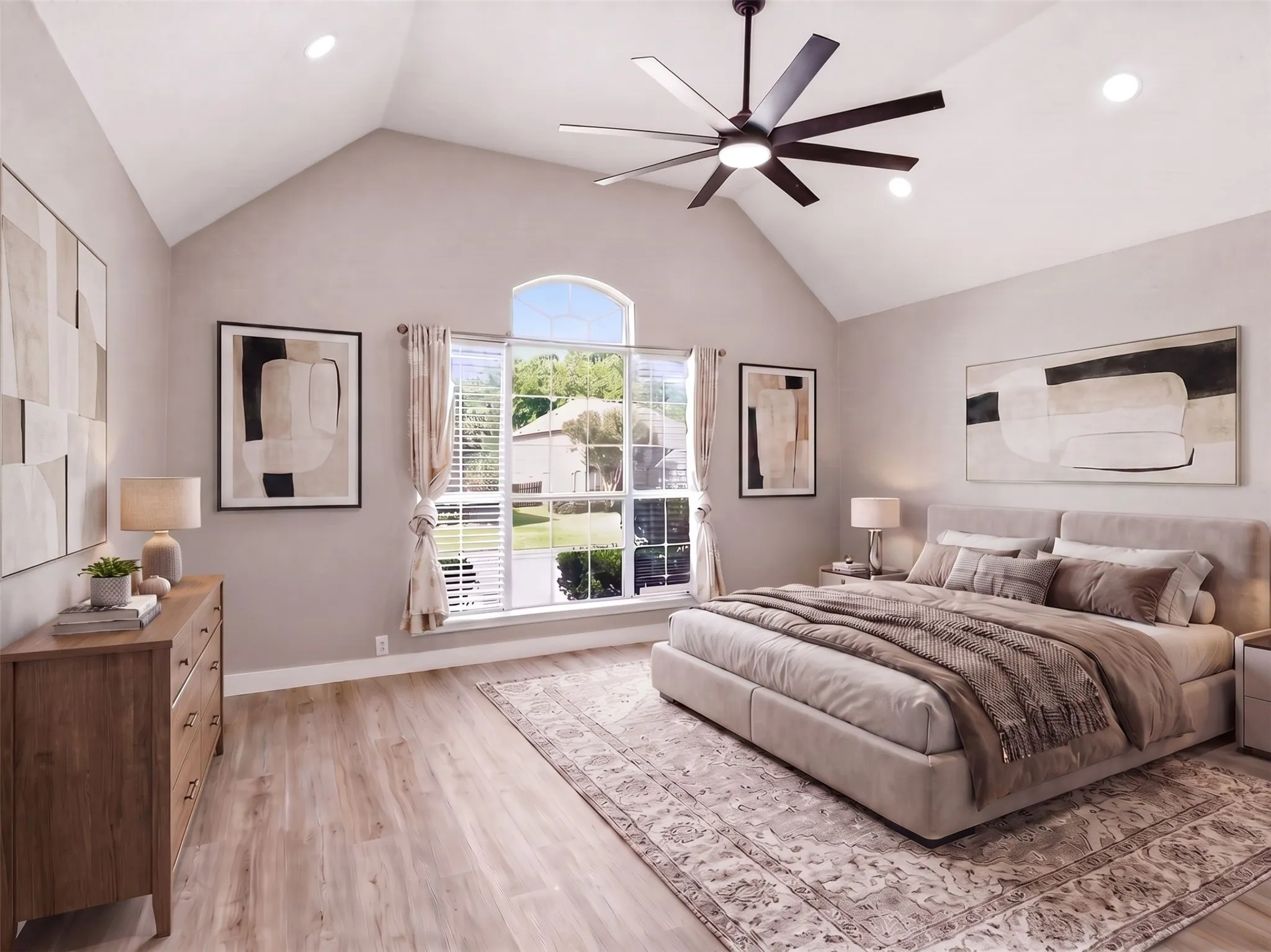 Virtually Staged Primary Bedroom