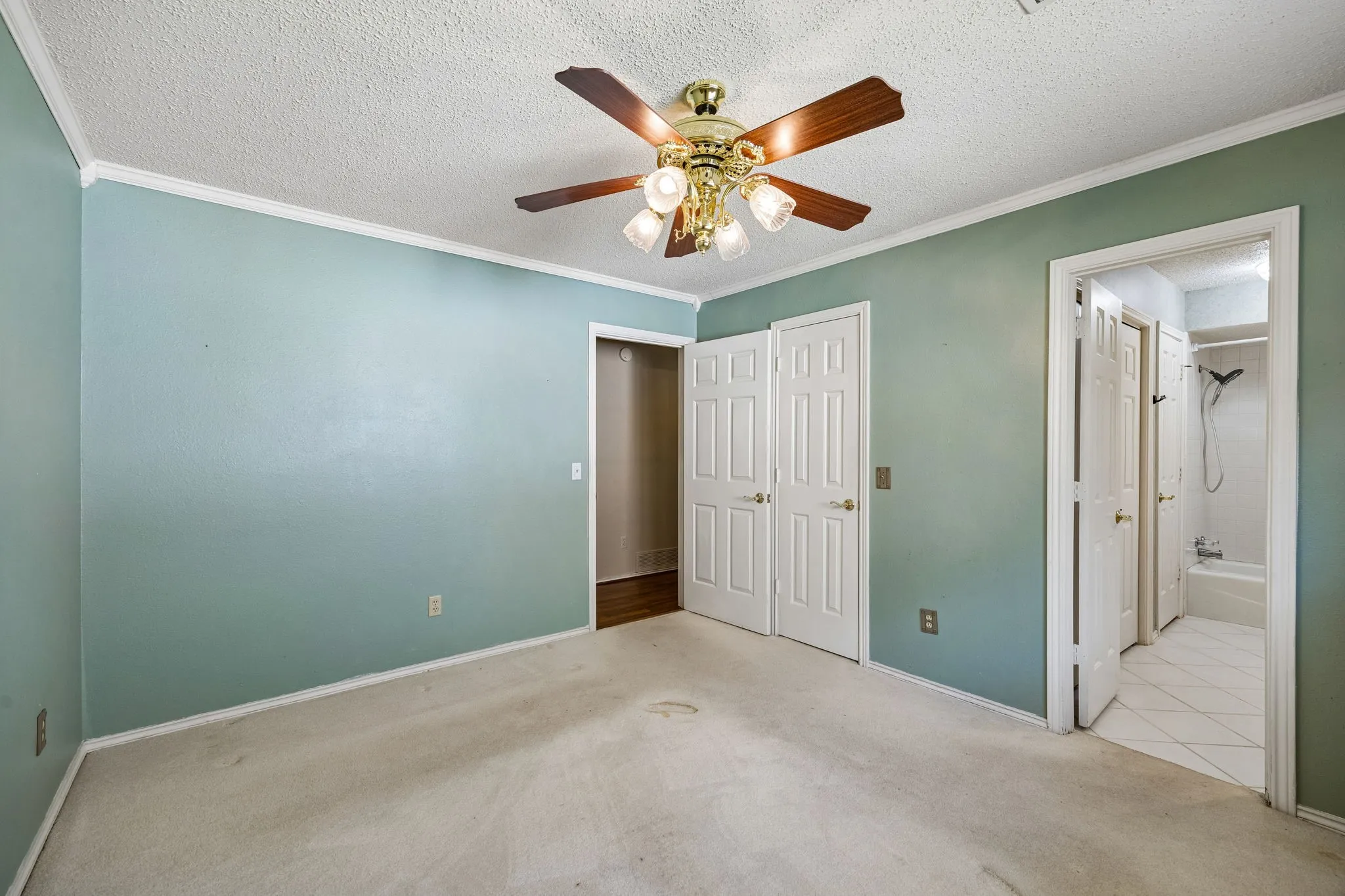 The third bedroom has a walk-in closet convenient Jack-n-Jill bath.
