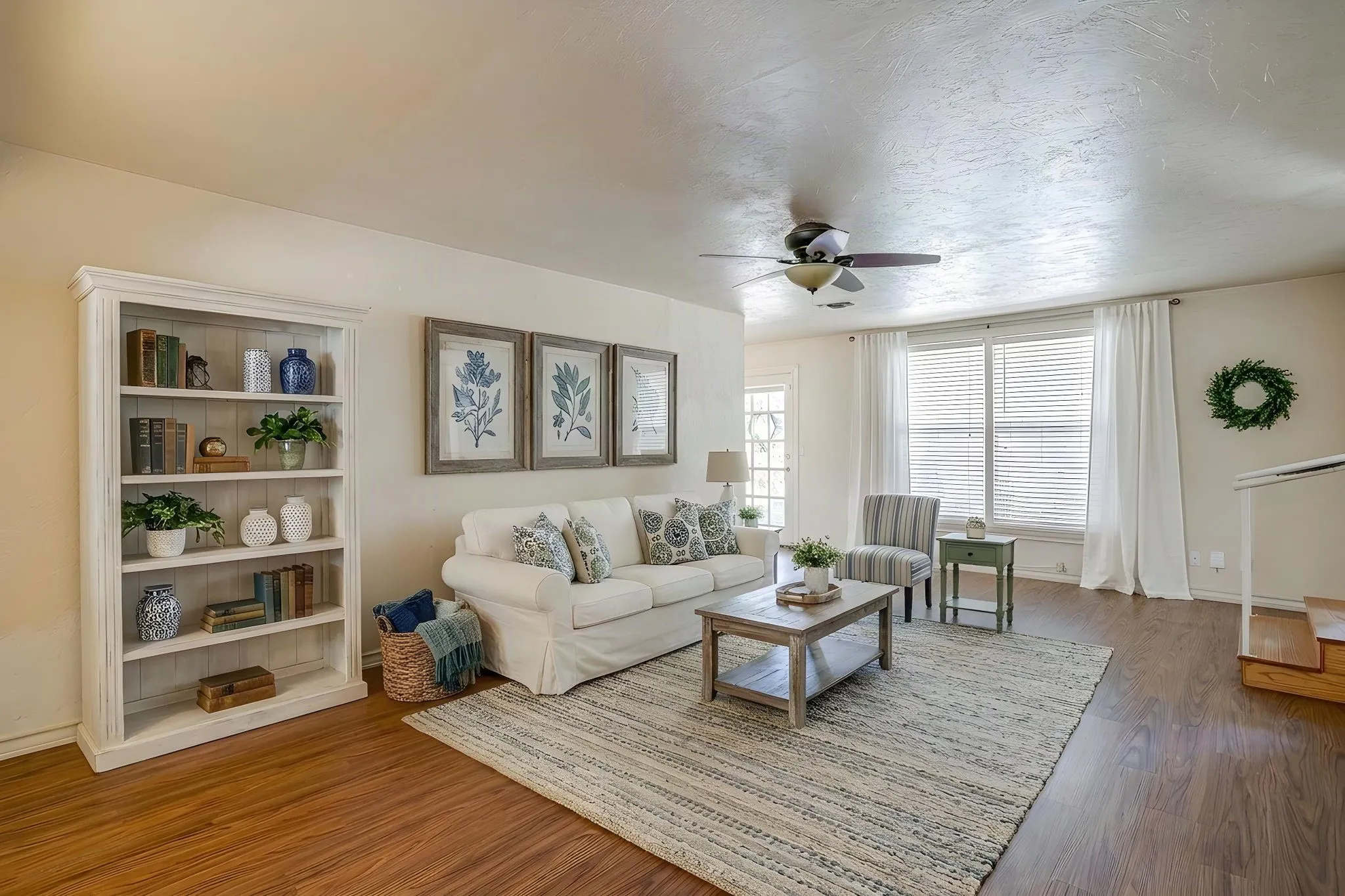 Virtually staged living area