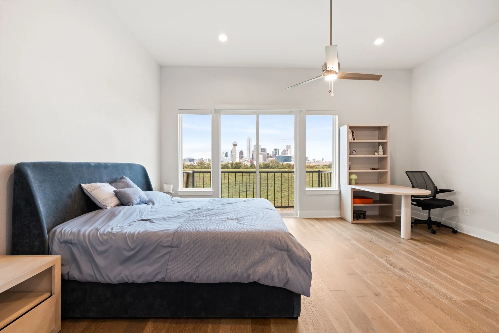 Primary bedroom on third floor with fantastic view and private balcony