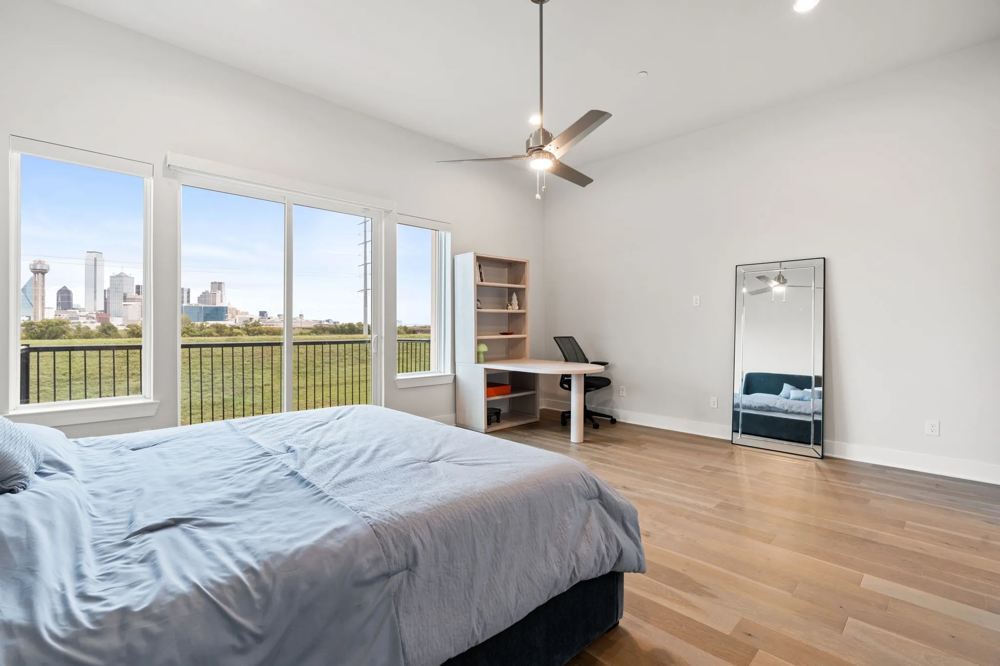 Primary bedroom on third floor with fantastic view and private balcony
