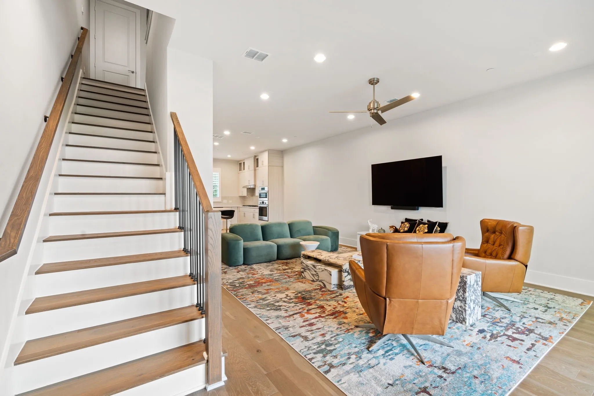 Living spaces on second floor