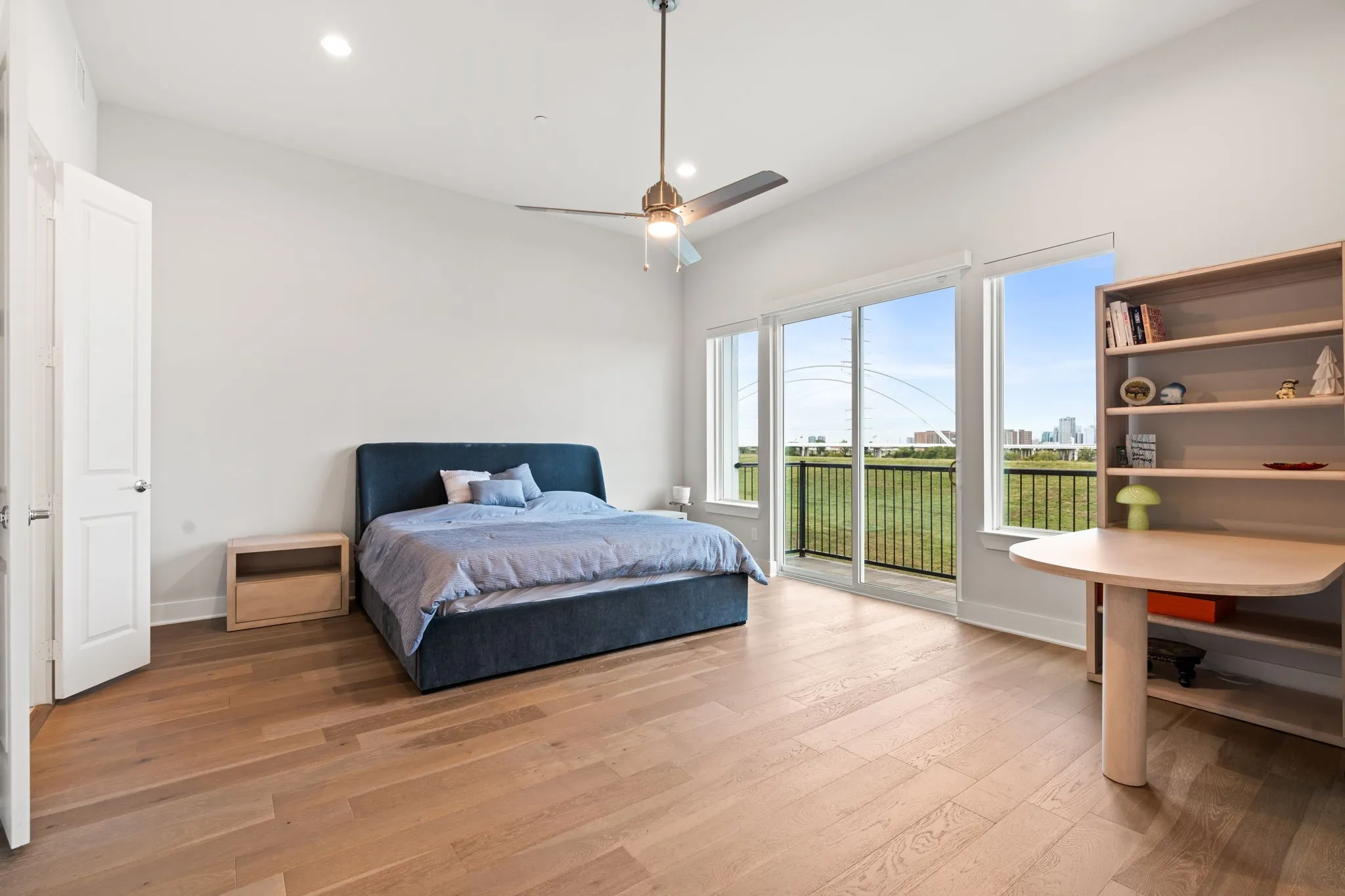 Primary bedroom on third floor with fantastic view and private balcony