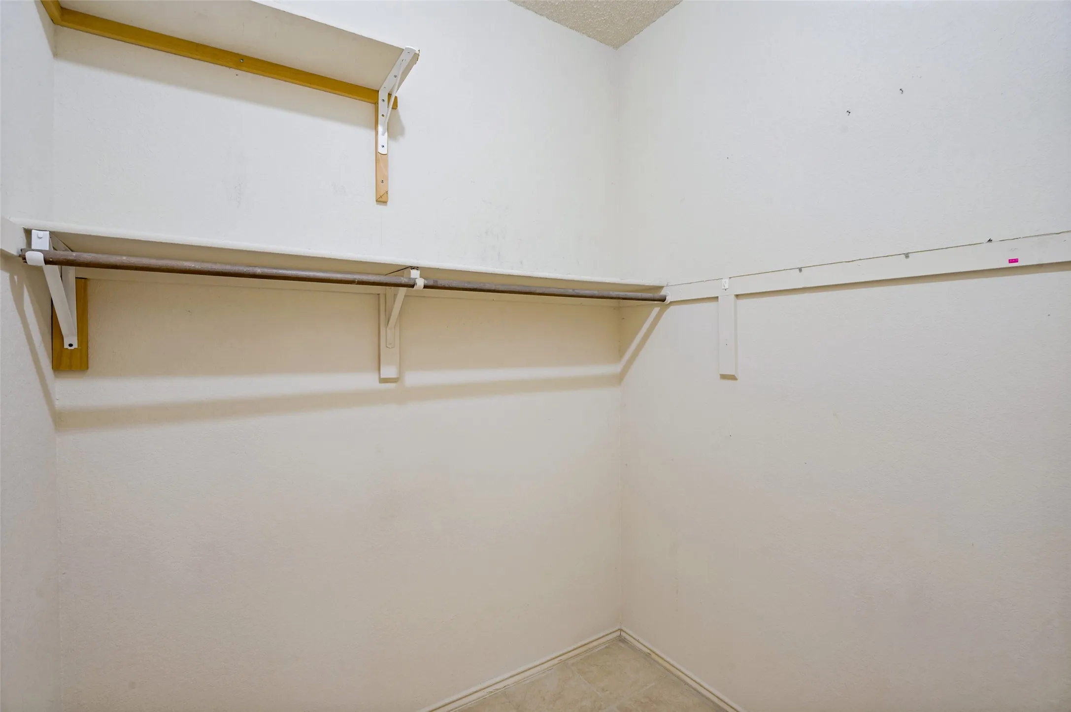 Built-in shelving with hanging rod