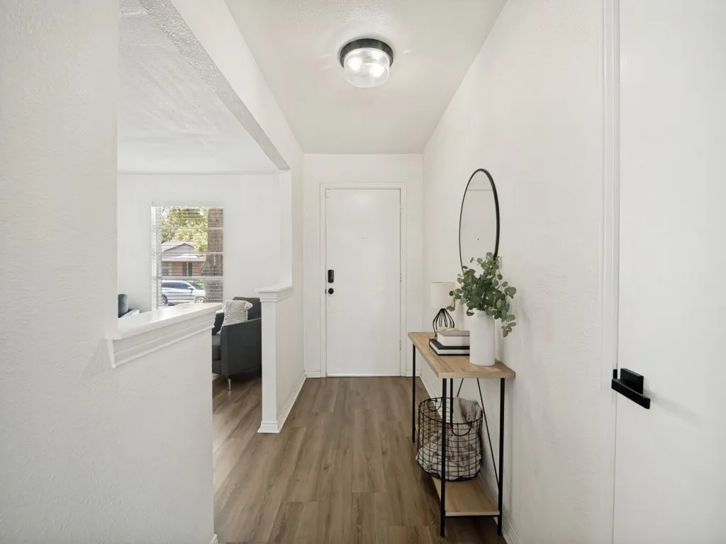 Welcoming entry to the home.