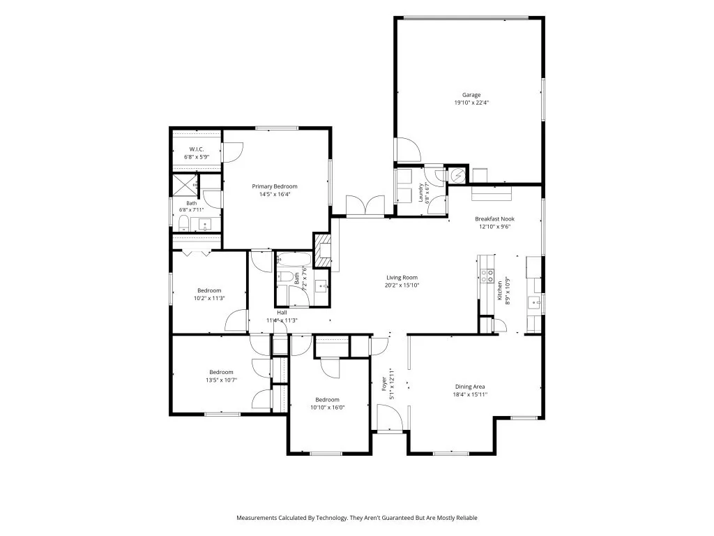 Floorplan shows the efficient use of space in the home.