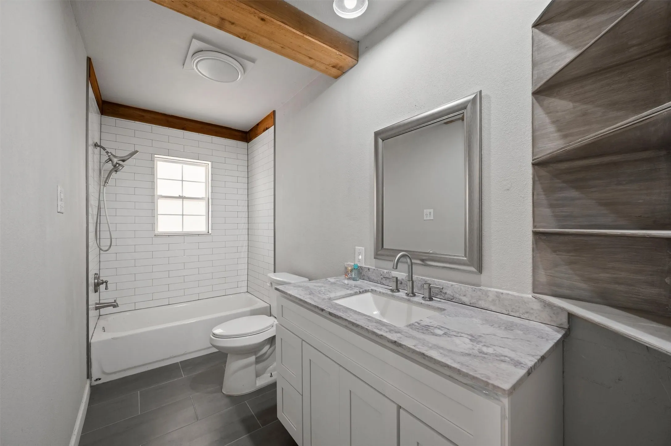 Guest bathroom with new vanity.