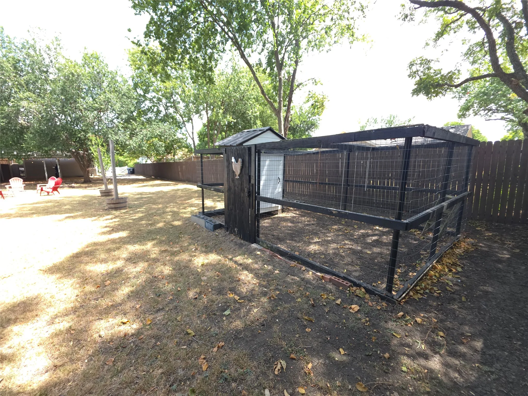 Fully enclosed chicken run to protect from predators