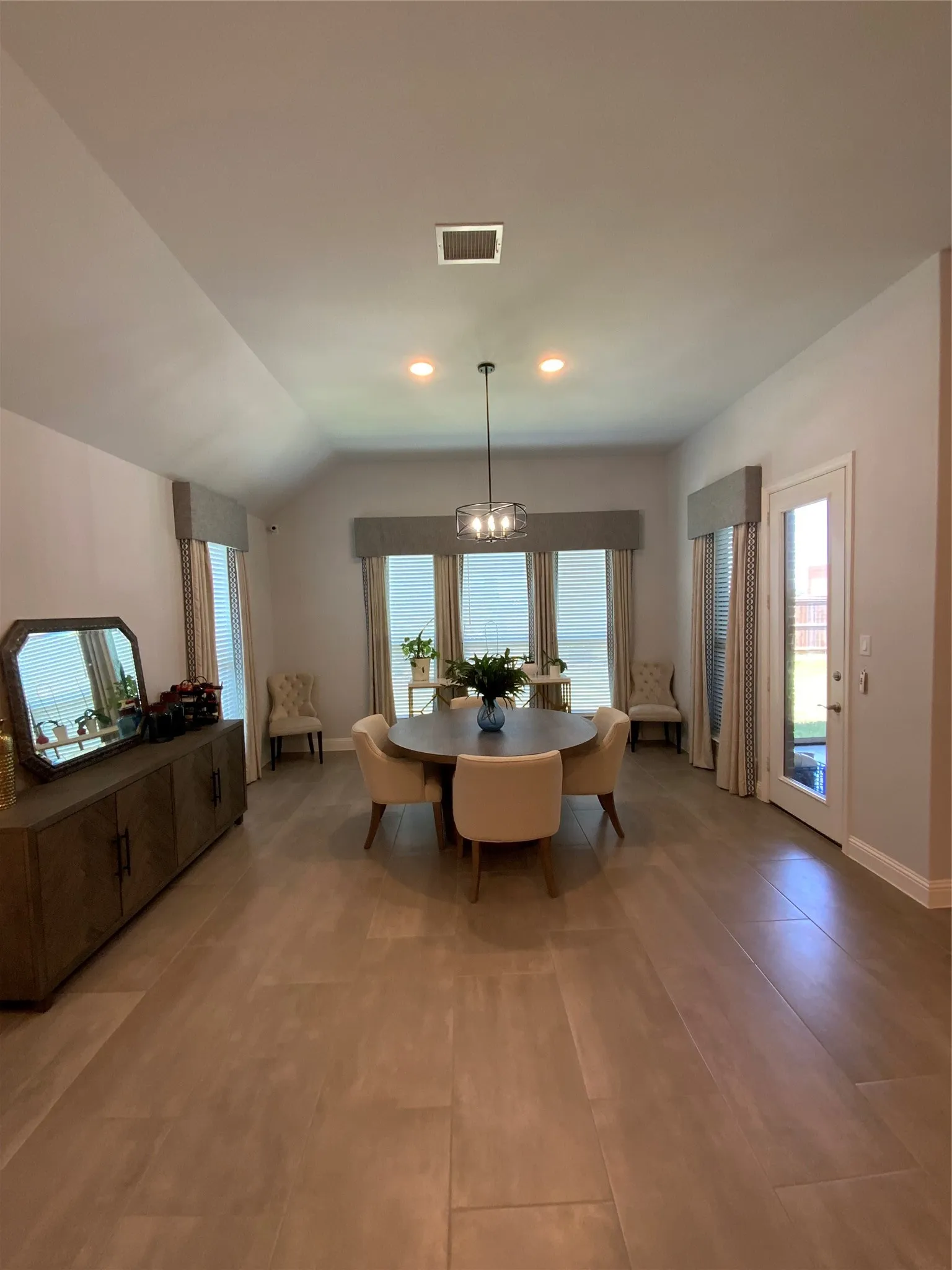 Open dining room