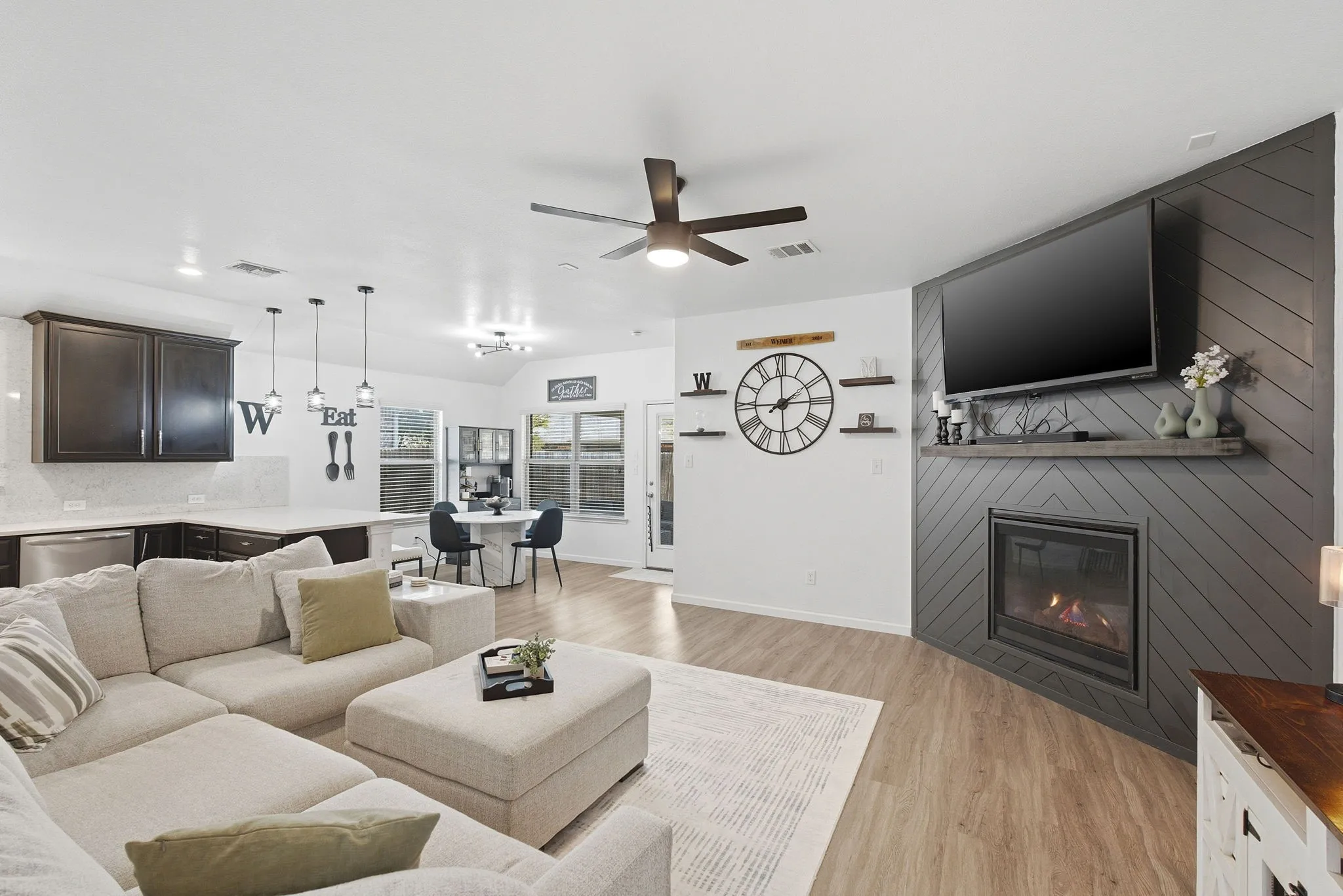 Check out the Gorgeous accent fireplace surround
