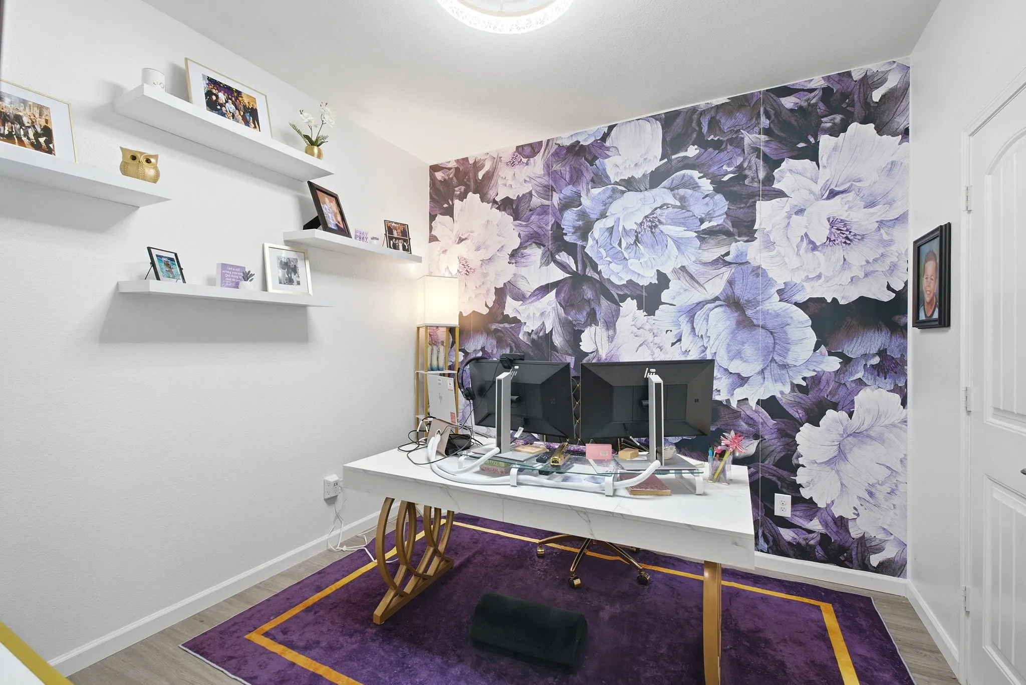 4th bedroom is being used as an office
