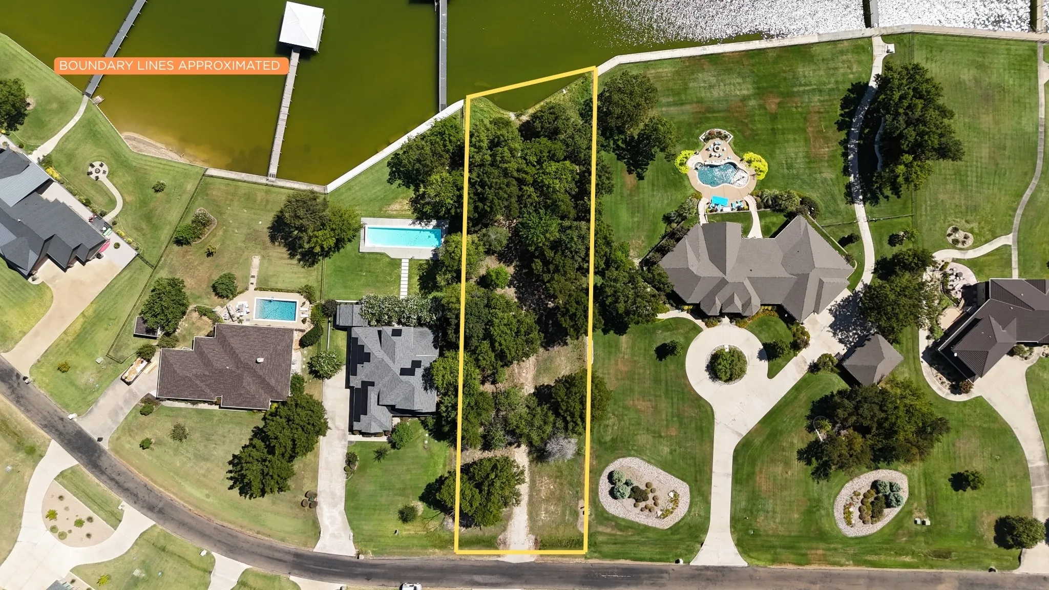 Open-water scenery framed by mature trees makes this an appealing option for buyers considering a move to Central Texas lake country.
