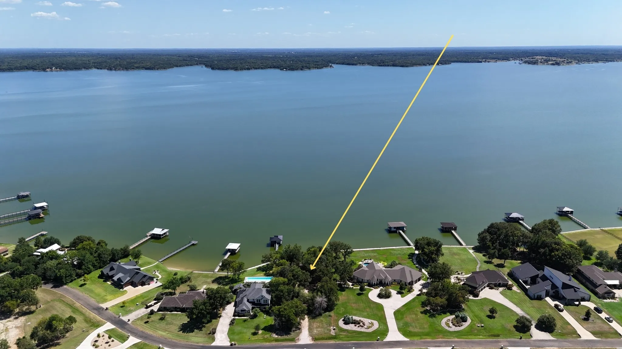 Expansive Richland Chambers Lake scenery showcases the recreational beauty and relaxed pace of Central Texas lake living.