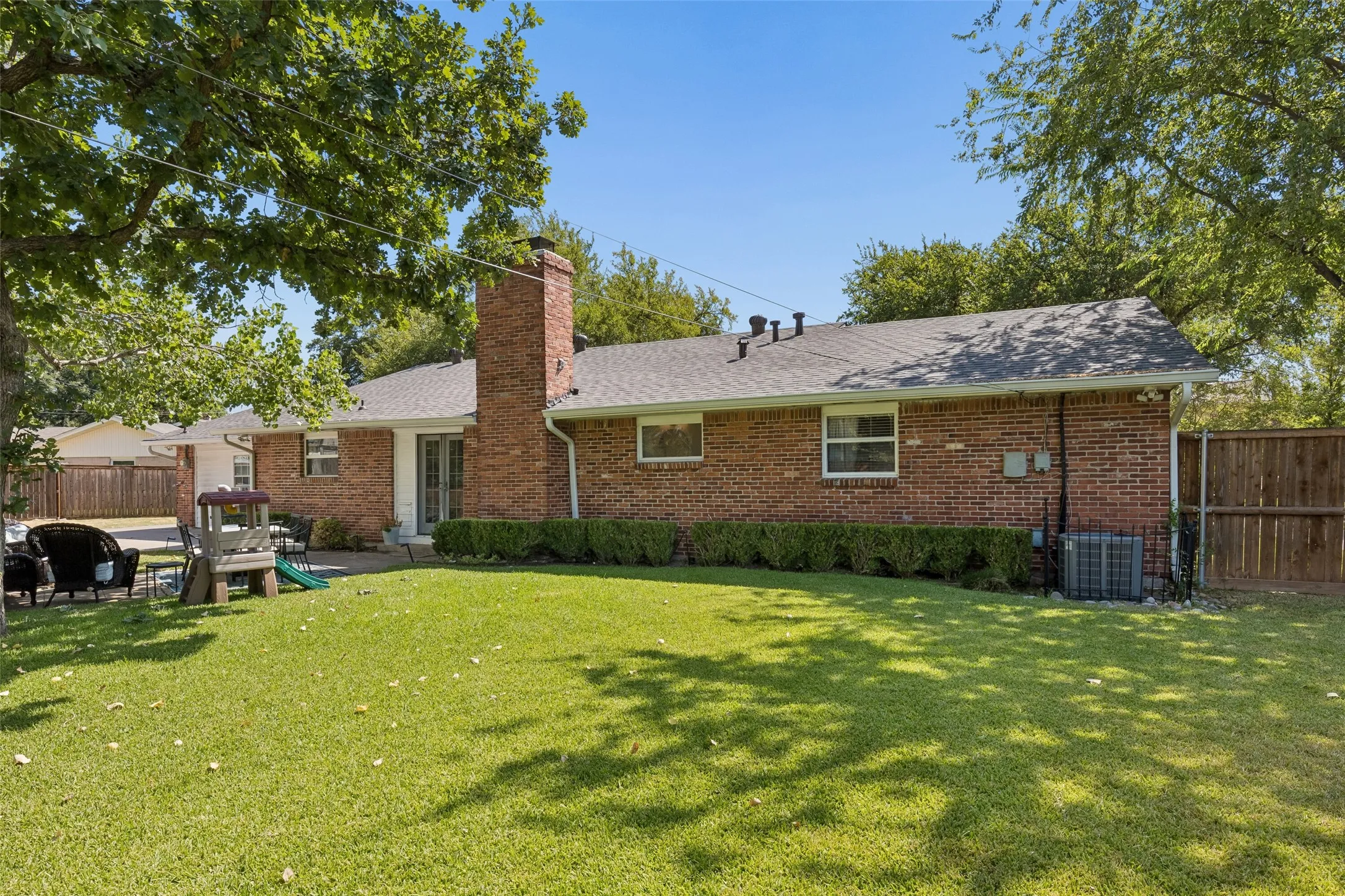 Great backyard with lots of room to play.