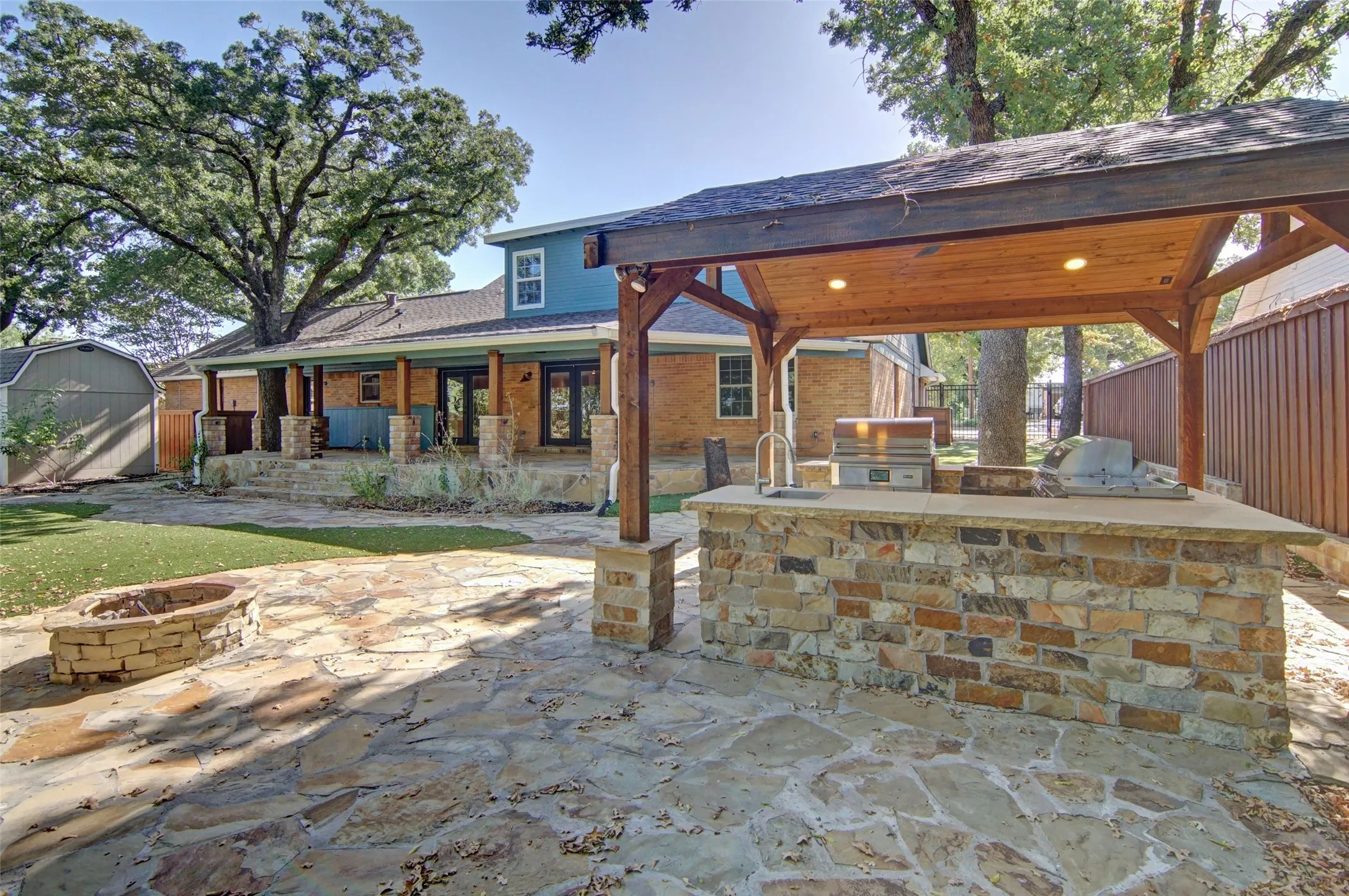 The jewel of the backyard. An amazing outdoor kitchen