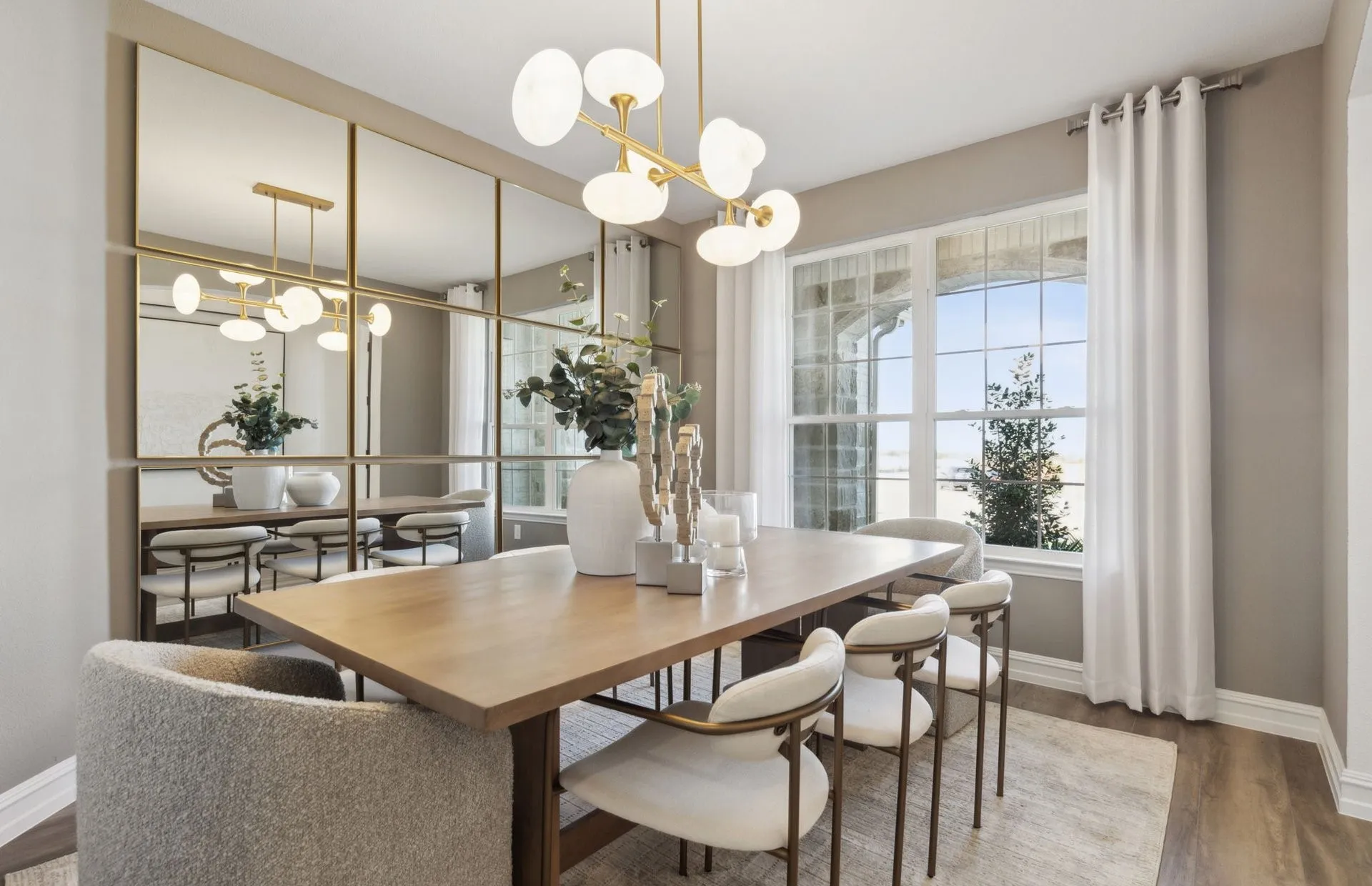 *Model Representation - Formal dining room with large windows