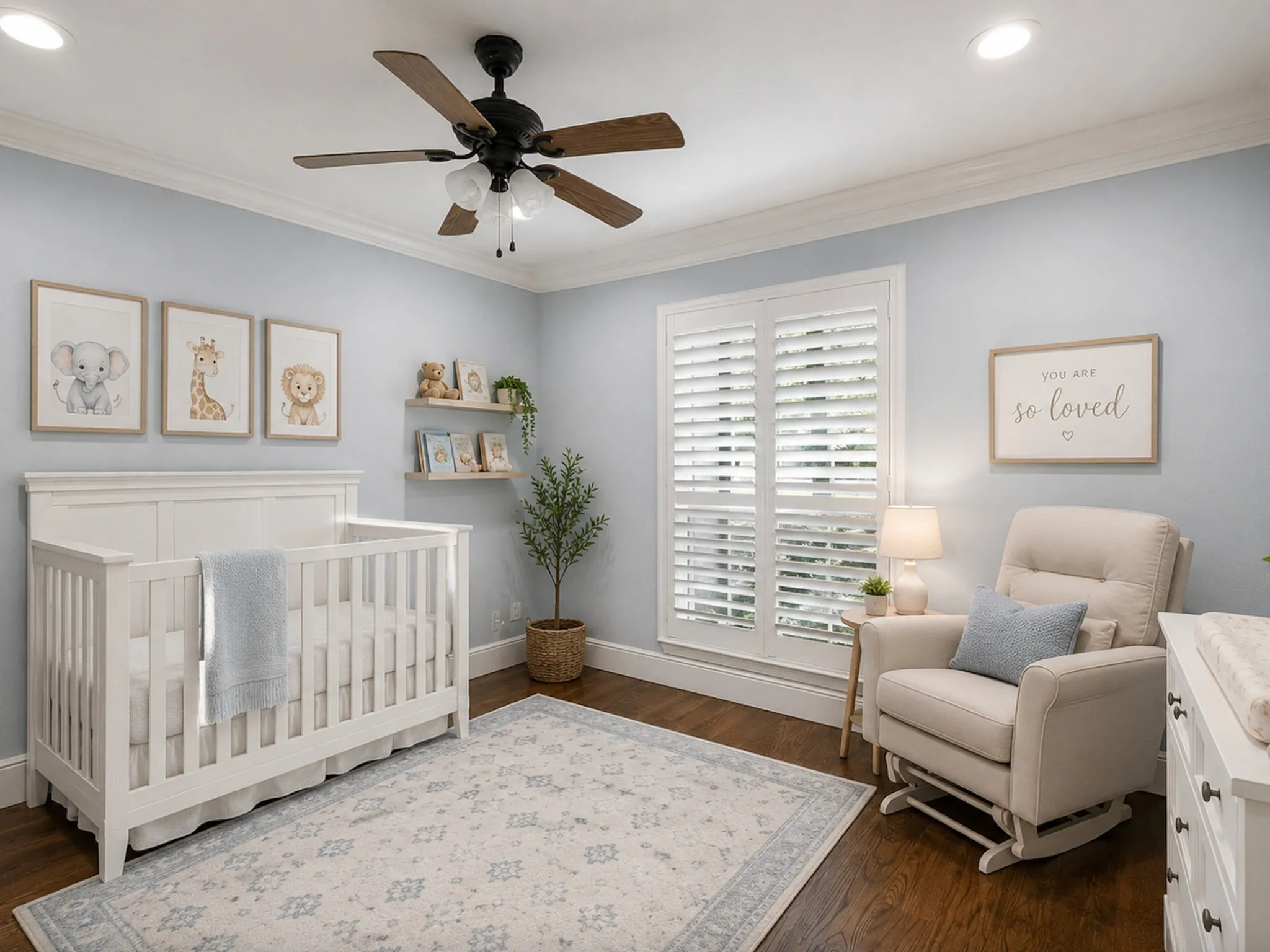 *Virtually re-imagined as a nursery (with built ins removed)