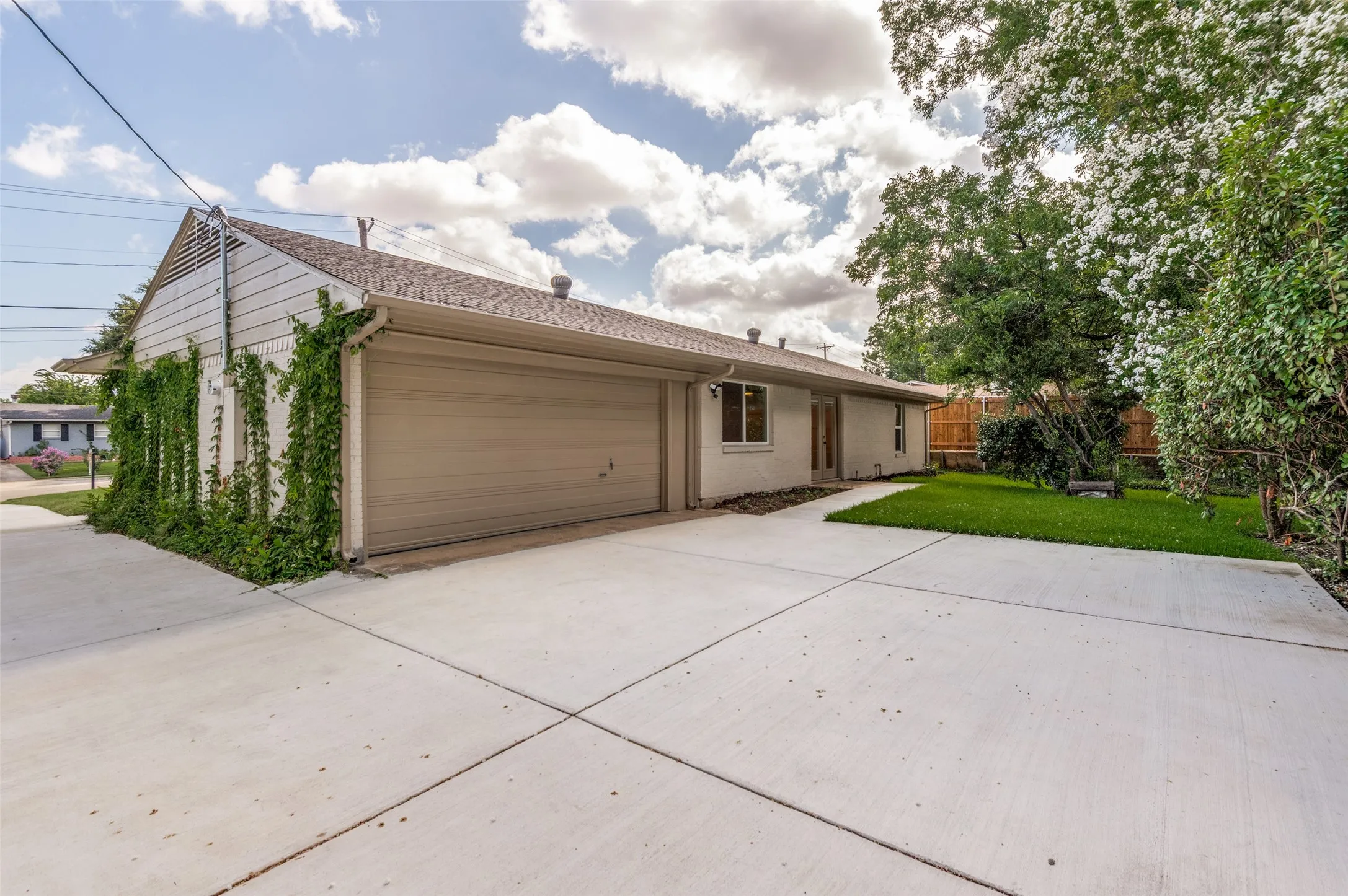 New rear driveway