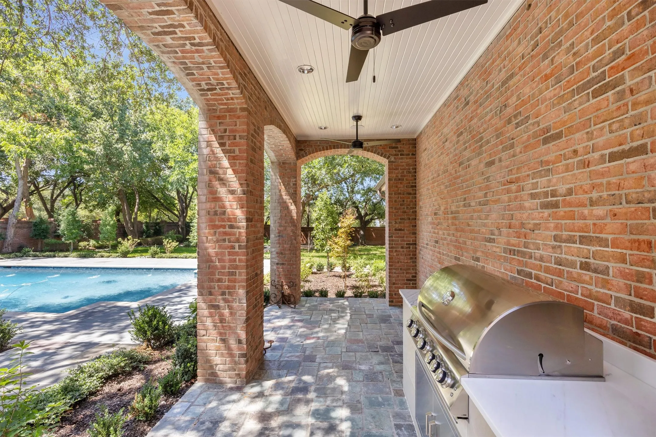 Built in grill area on second patio