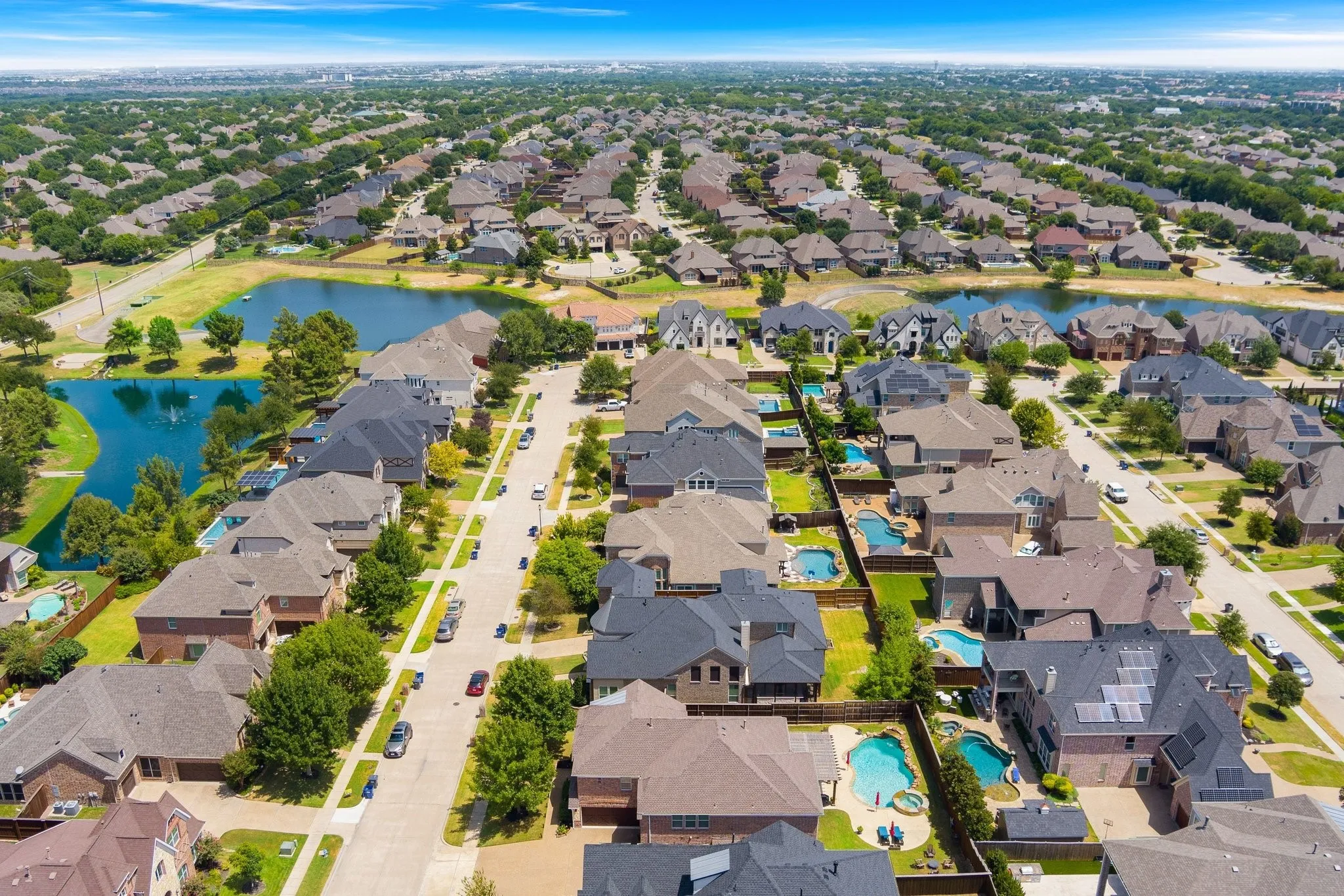 Take a stroll and walk around the neighborhood looking at beautiful lakes