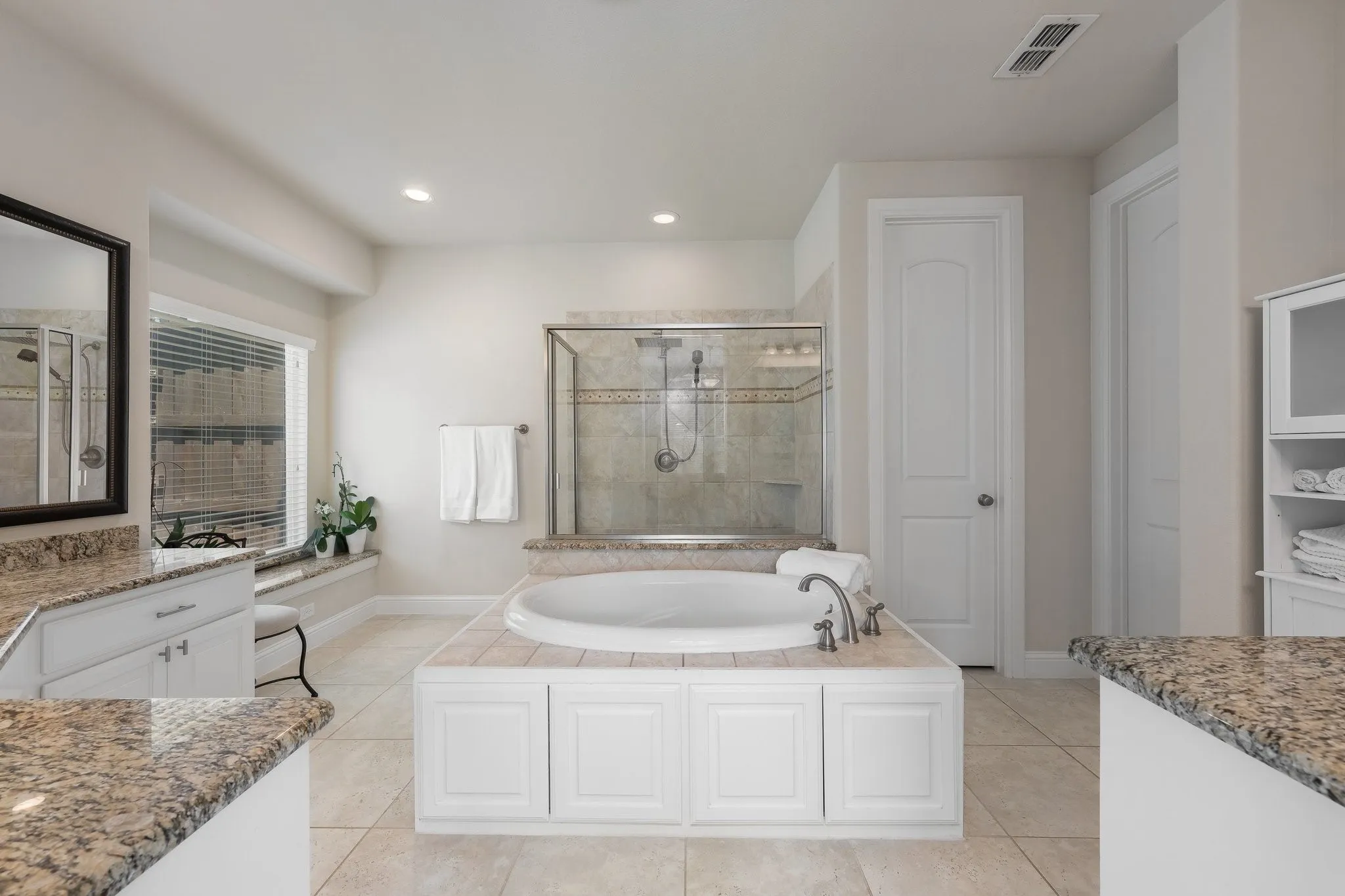 Beautiful bath that gives you your own place to escape at the end of the day