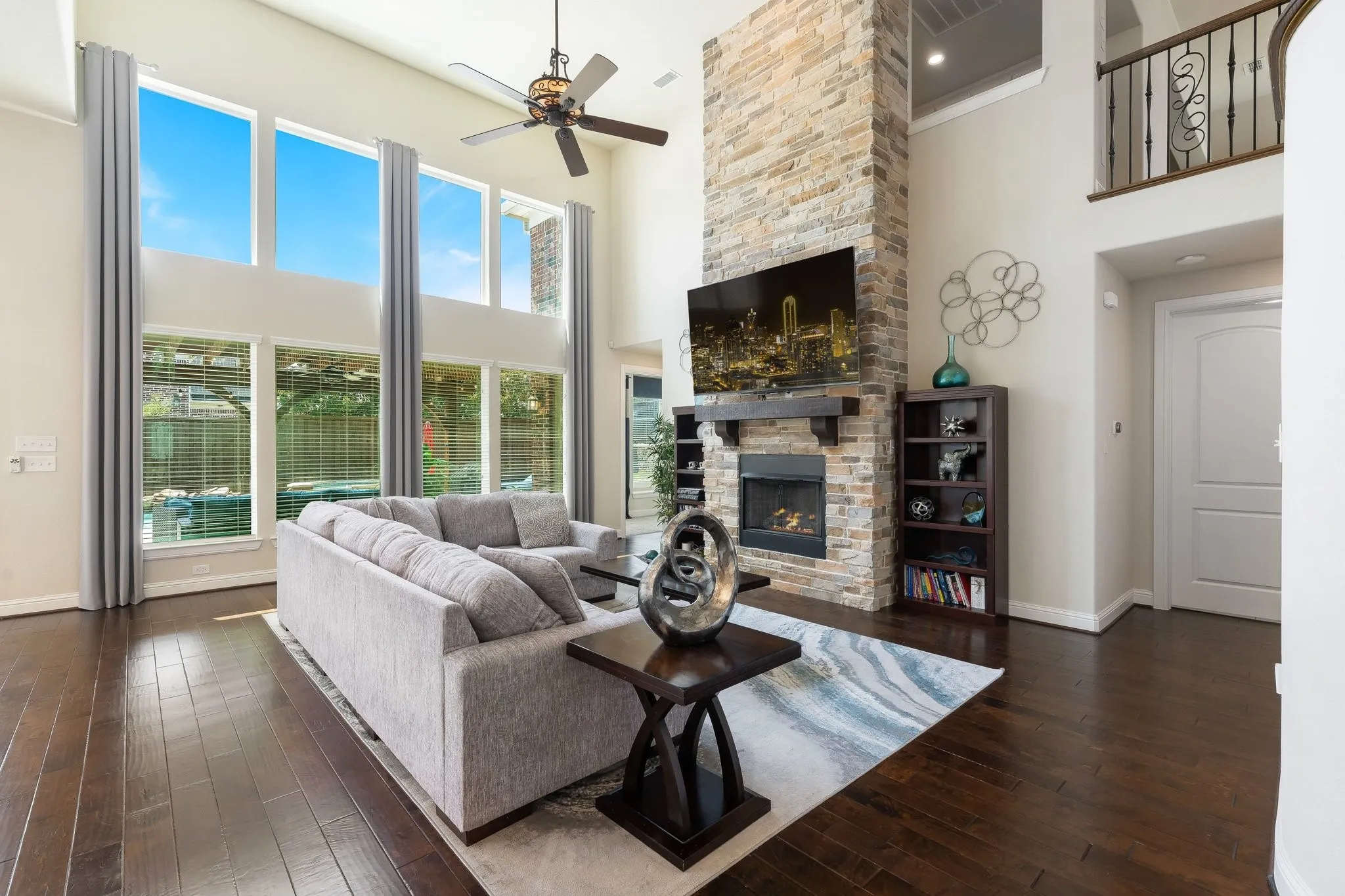 Beautiful views of the pool from the living area