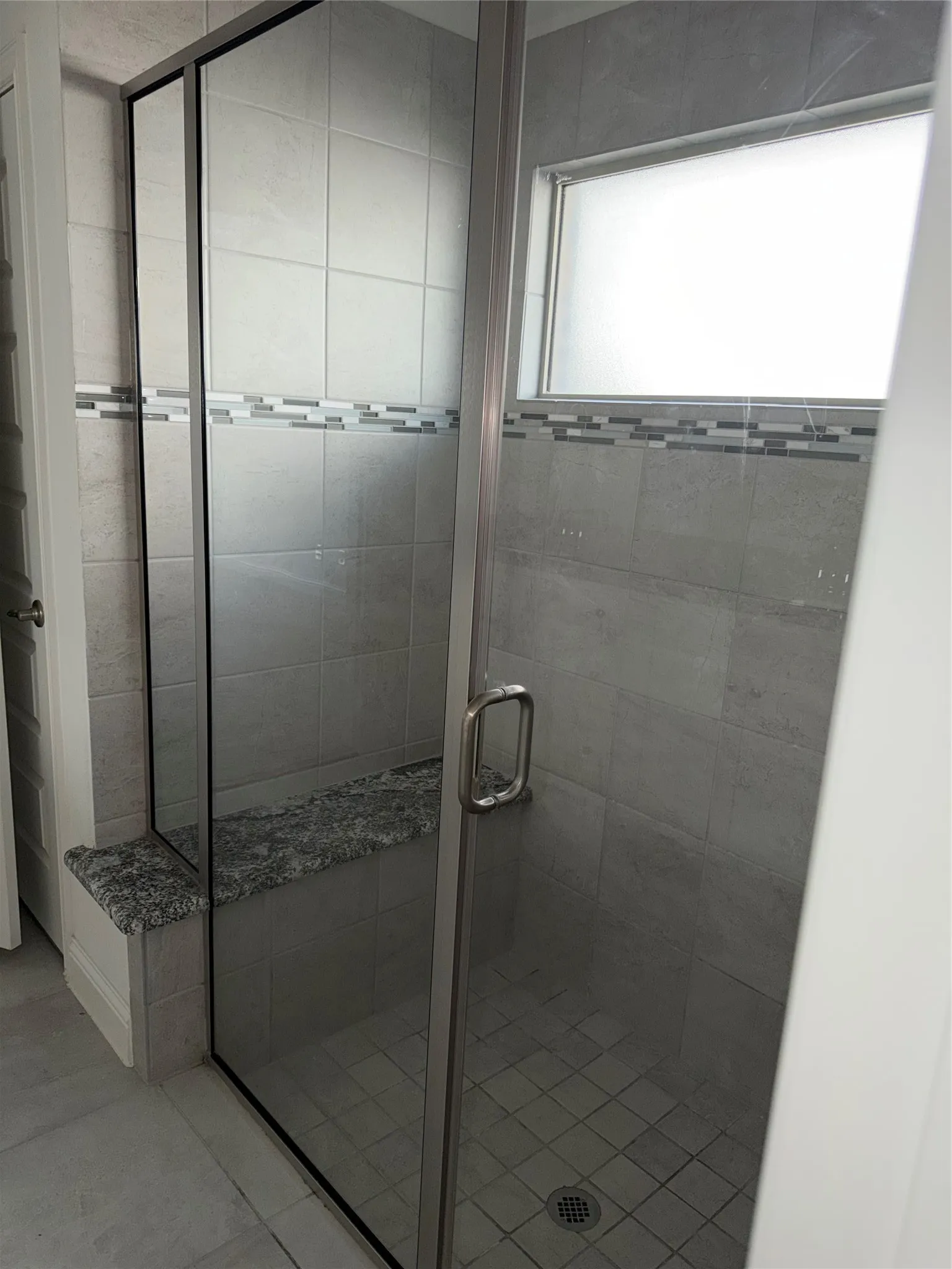 walk in shower in master bath