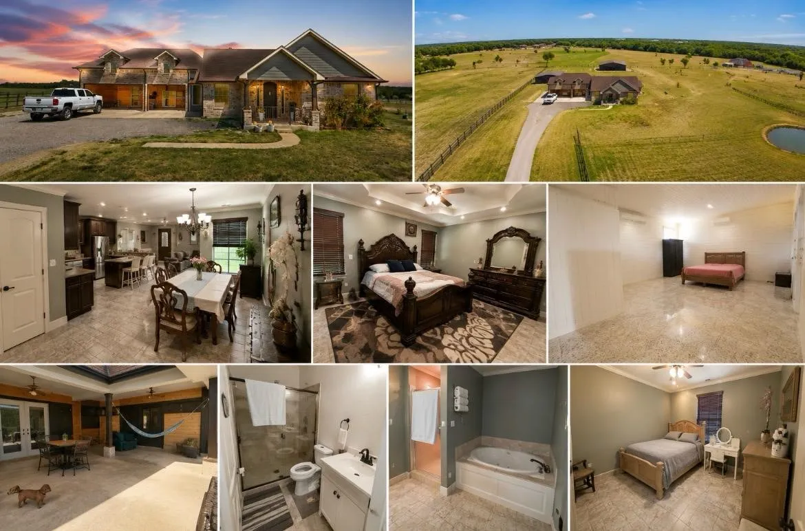 Single Family Residence For Sale in Fannin County , 21424 S State Highway 78, Leonard, Texas 75452, 4 Bedroom, 3 Bathroom, 3 Garage spaces, 1,740 Sqft, built in 2018, Price $799,000, mls#21364175, Real Estate Agent in Leonard, Homes For Sale in Fannin county, Homes For Sale in Leonard, Realtor in Leonard Texas, Real Estate Brokerage Independent Realty Texas, Luminita Cordes Realtor