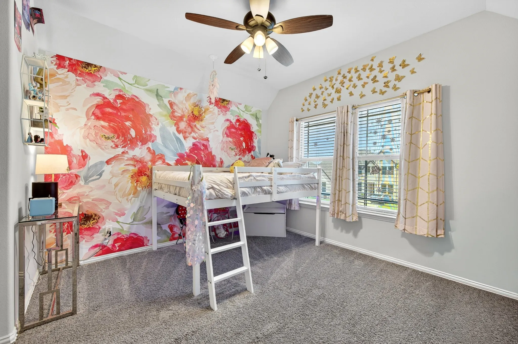 Upstairs secondary bedroom connects to Jack & Jill Bath with large walk-in closet
