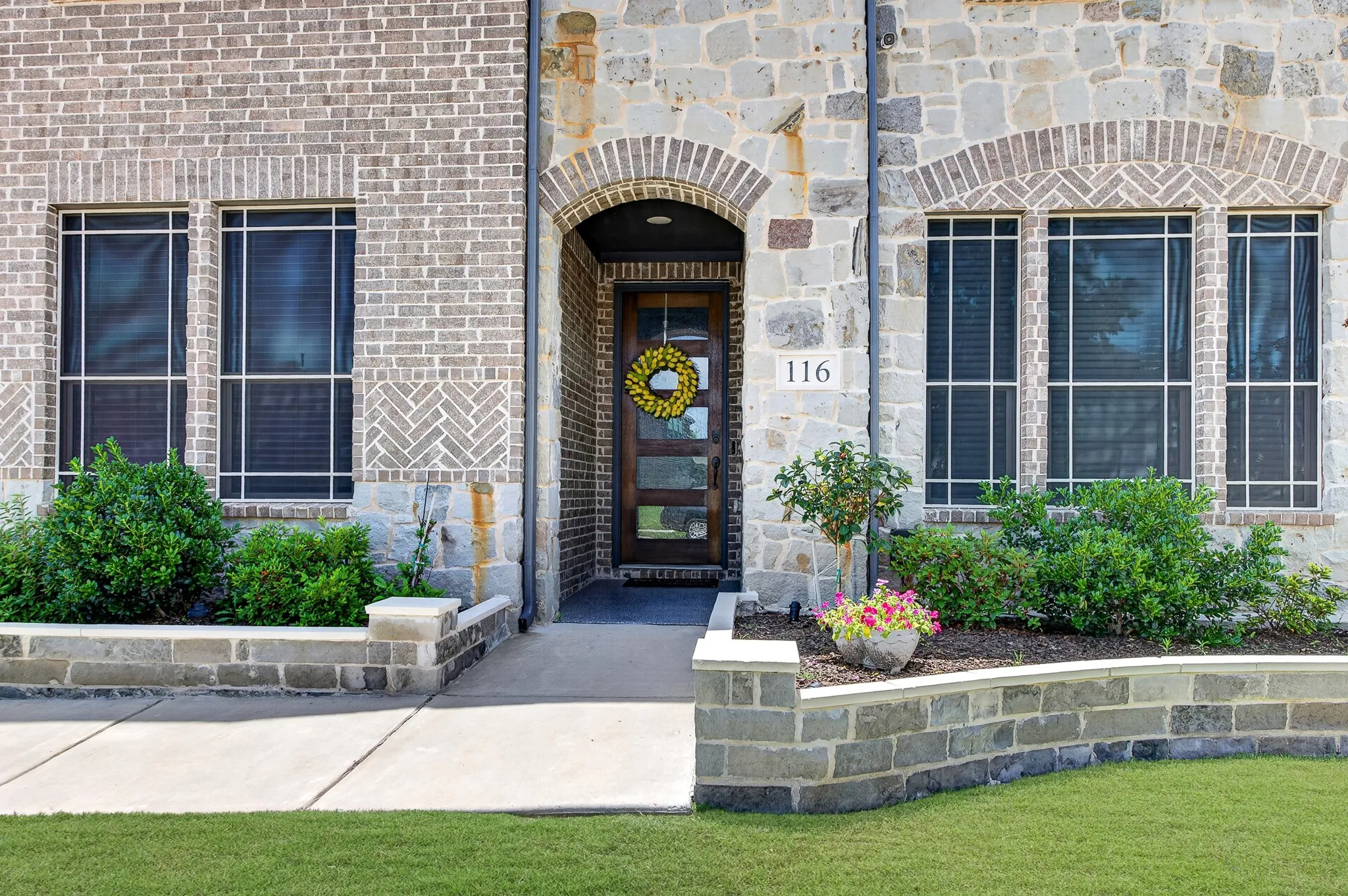 Polyaspartic coating on entryway