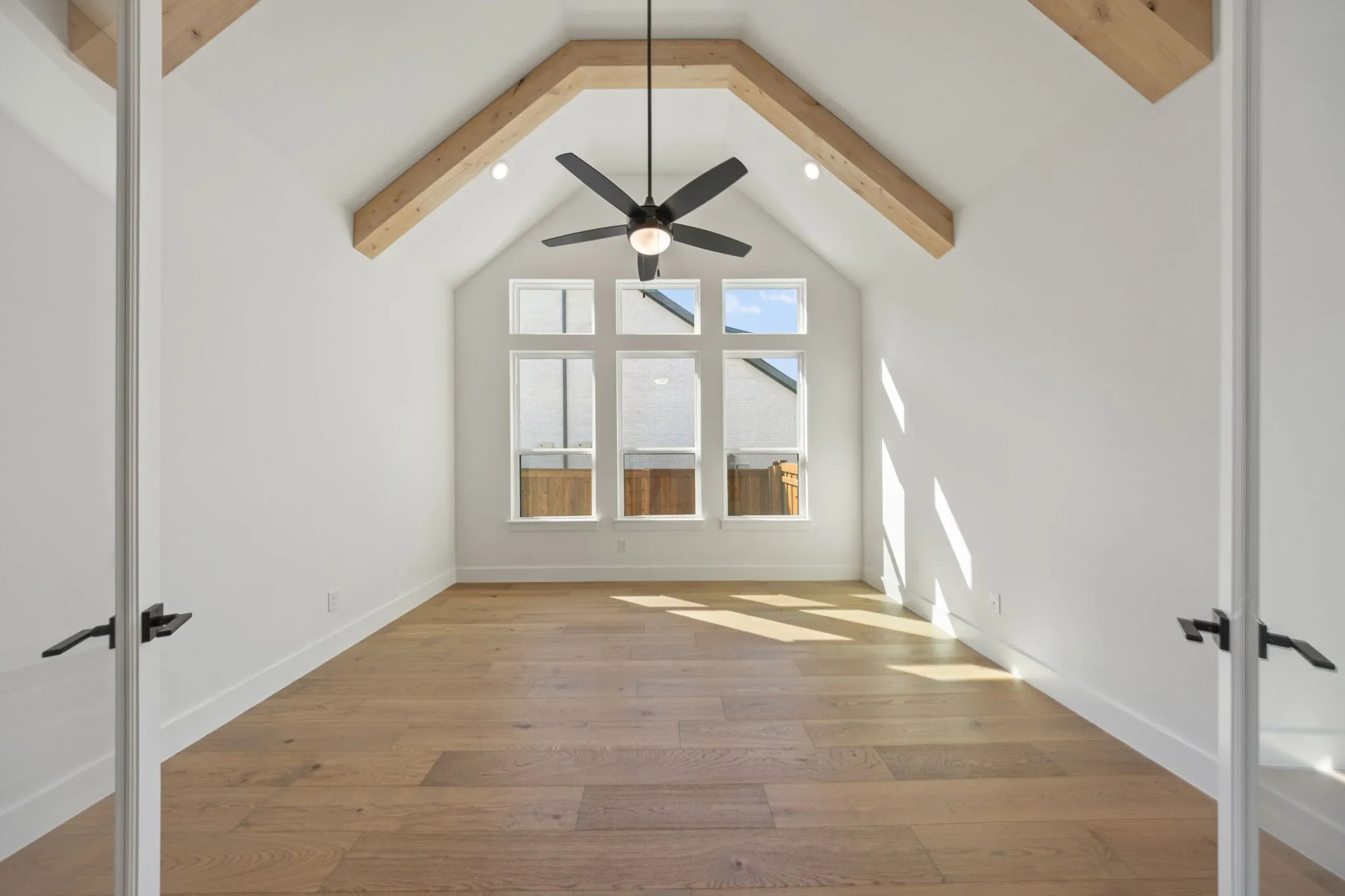 This stunning home office is the perfect place for work or play!