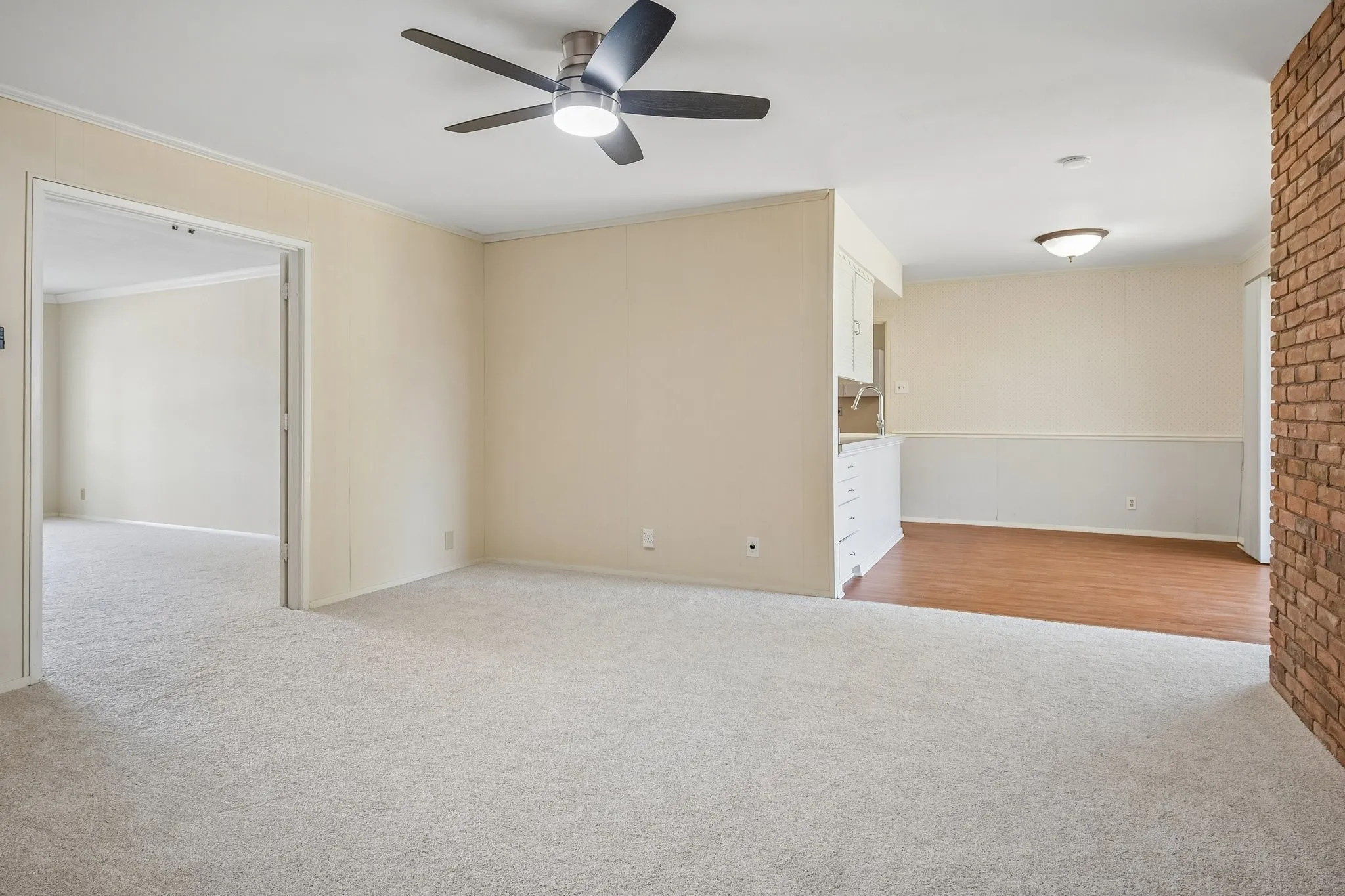 Gather around this fall season with space for all in this two living area set up.