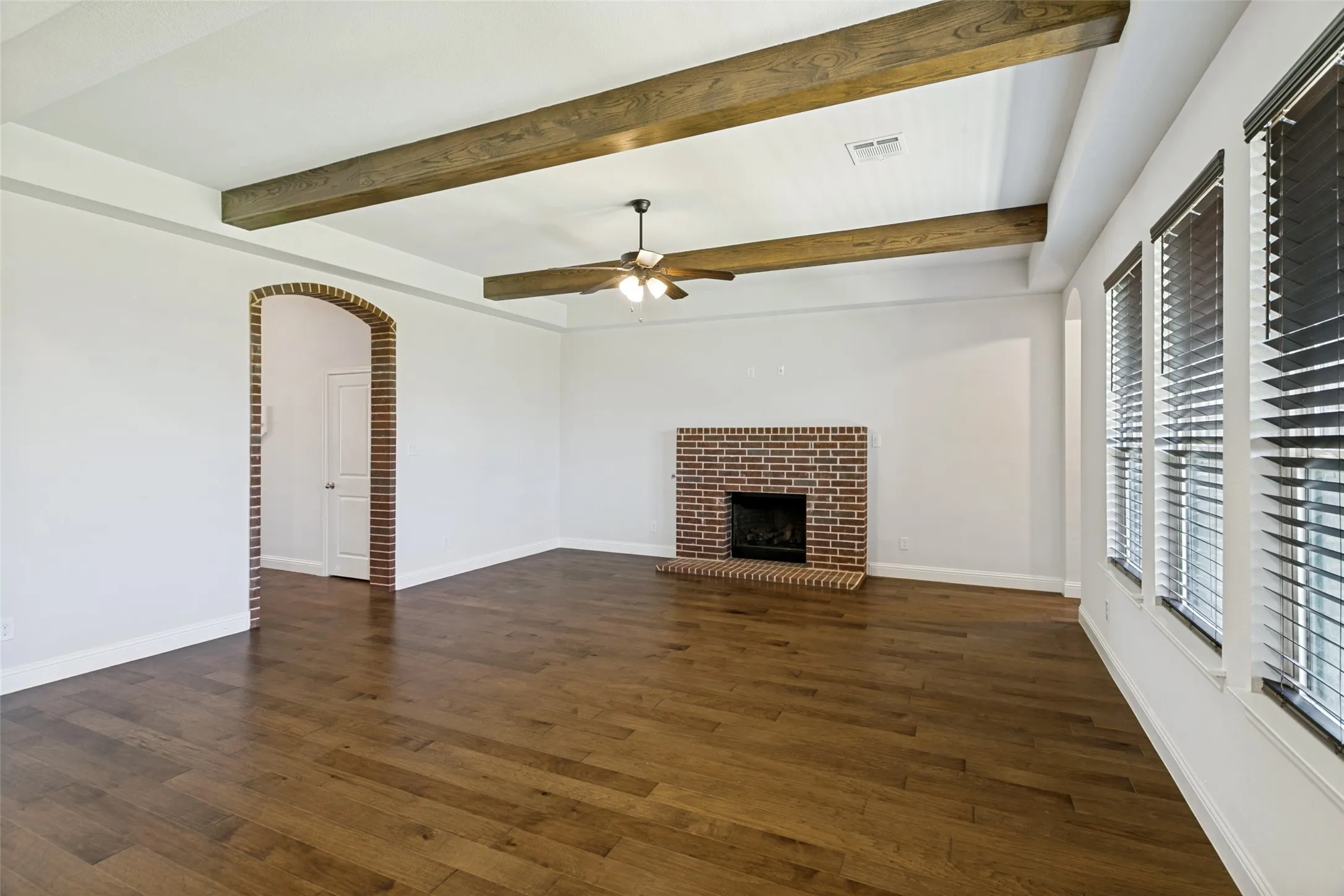 With gas fireplace