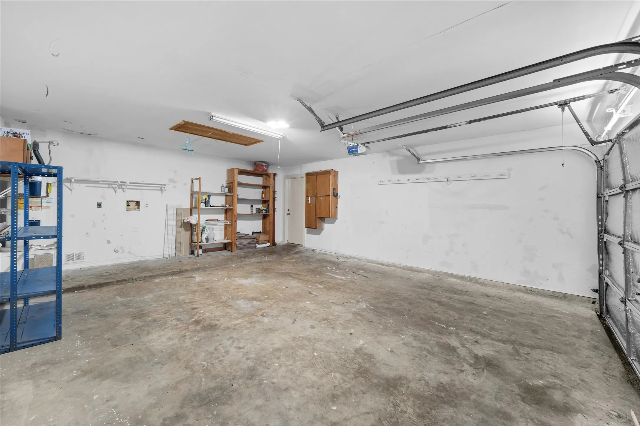 Concrete flooring and painted walls
