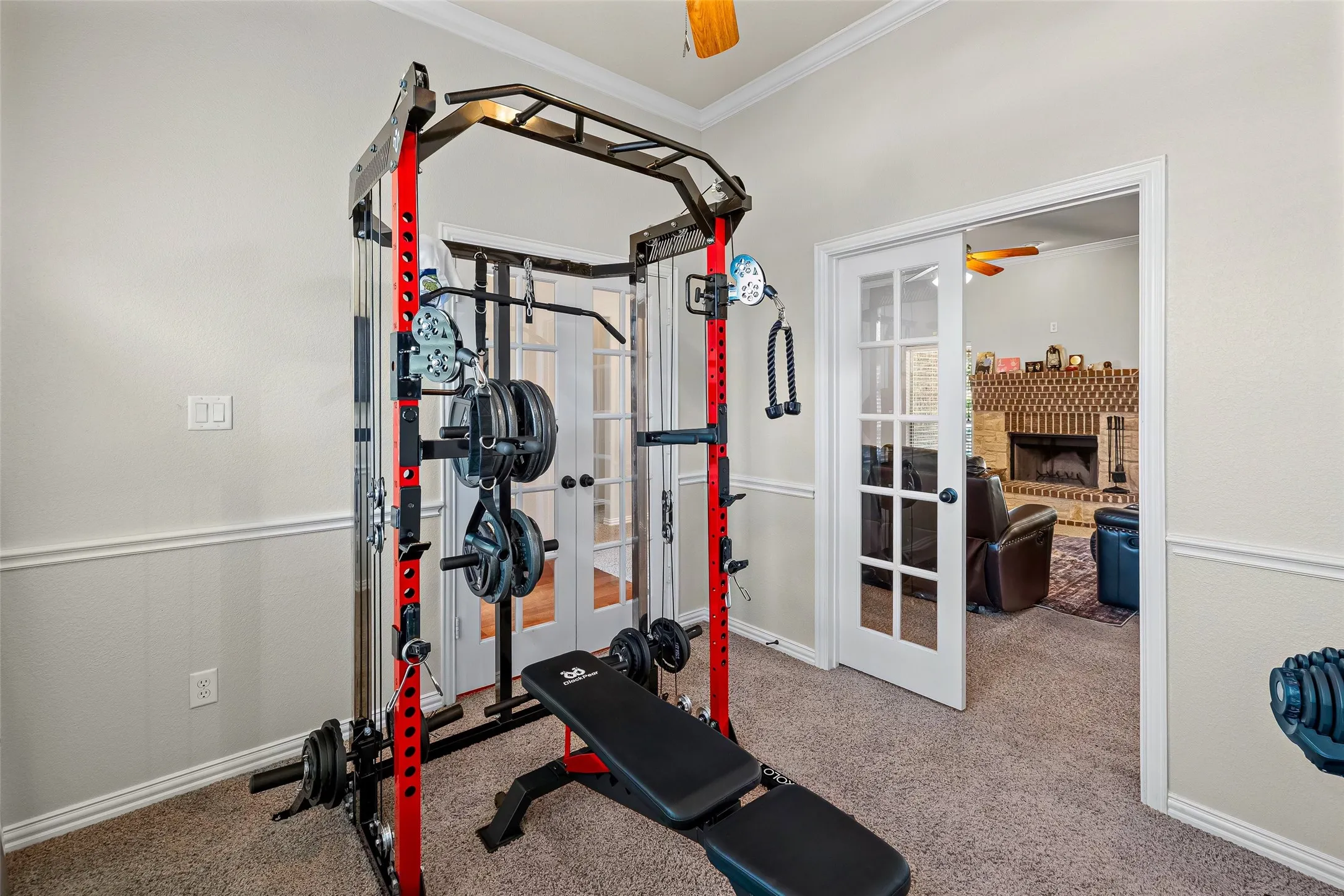 Currently being used as an exercise room