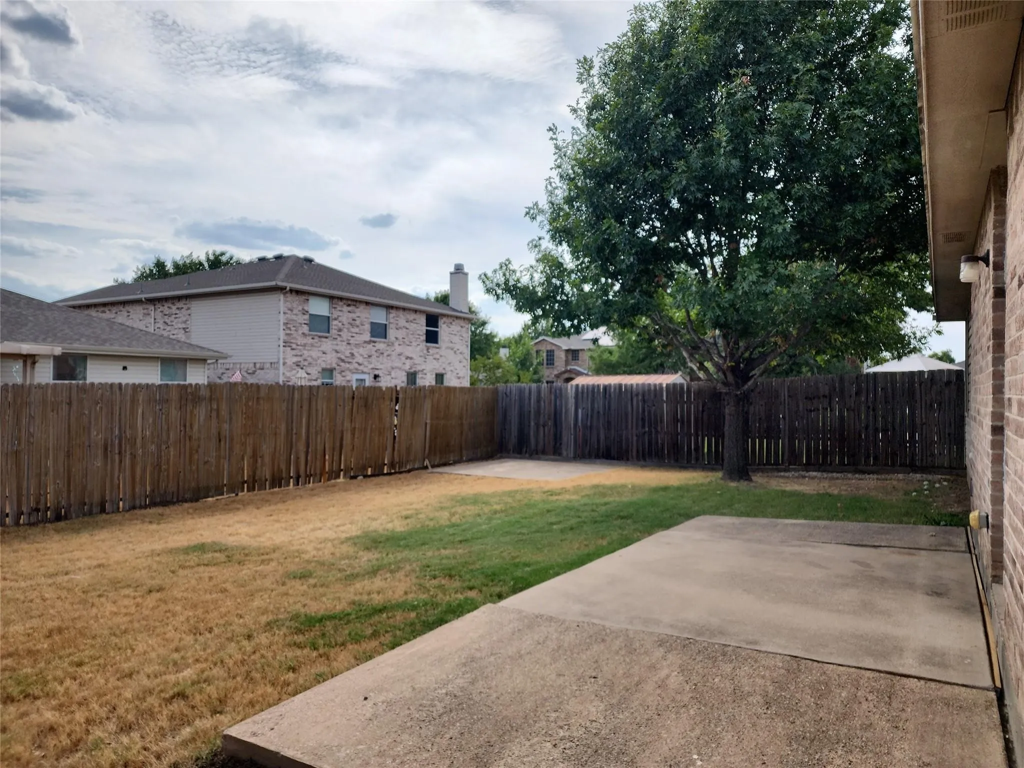 Back Patio and the back yard