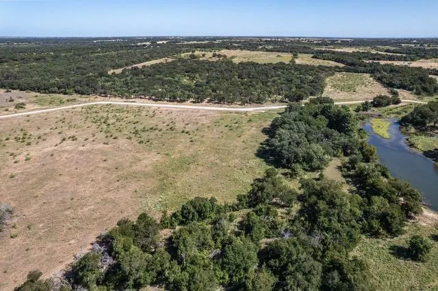 Aerial view from the back of the lot