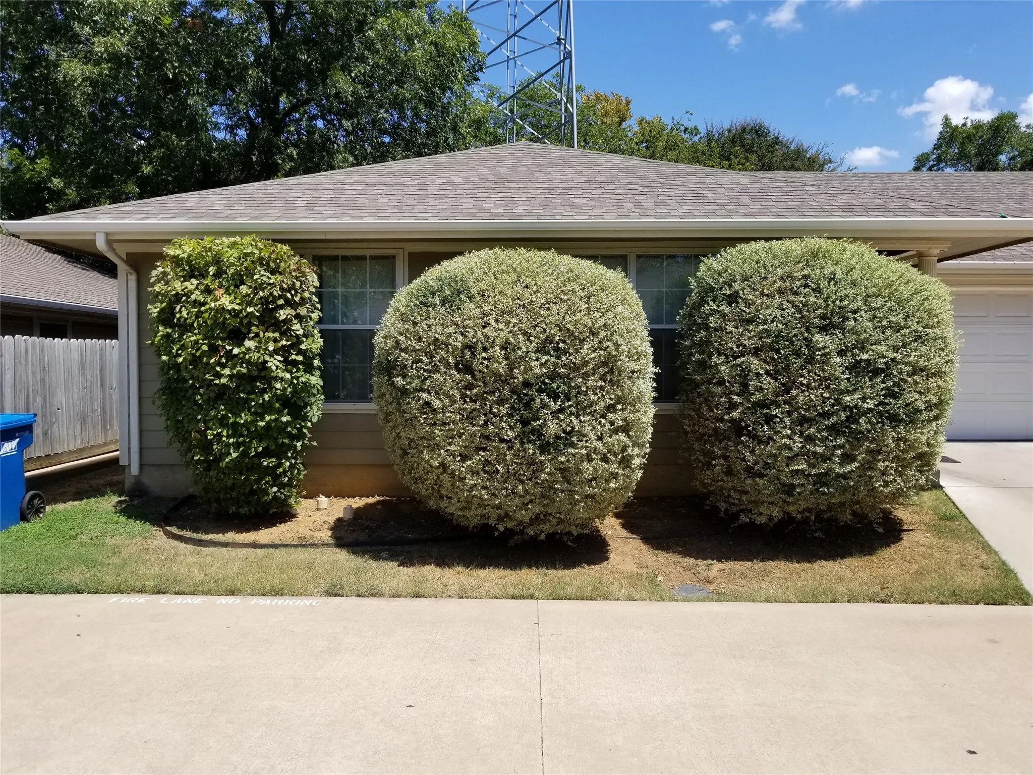 front of property