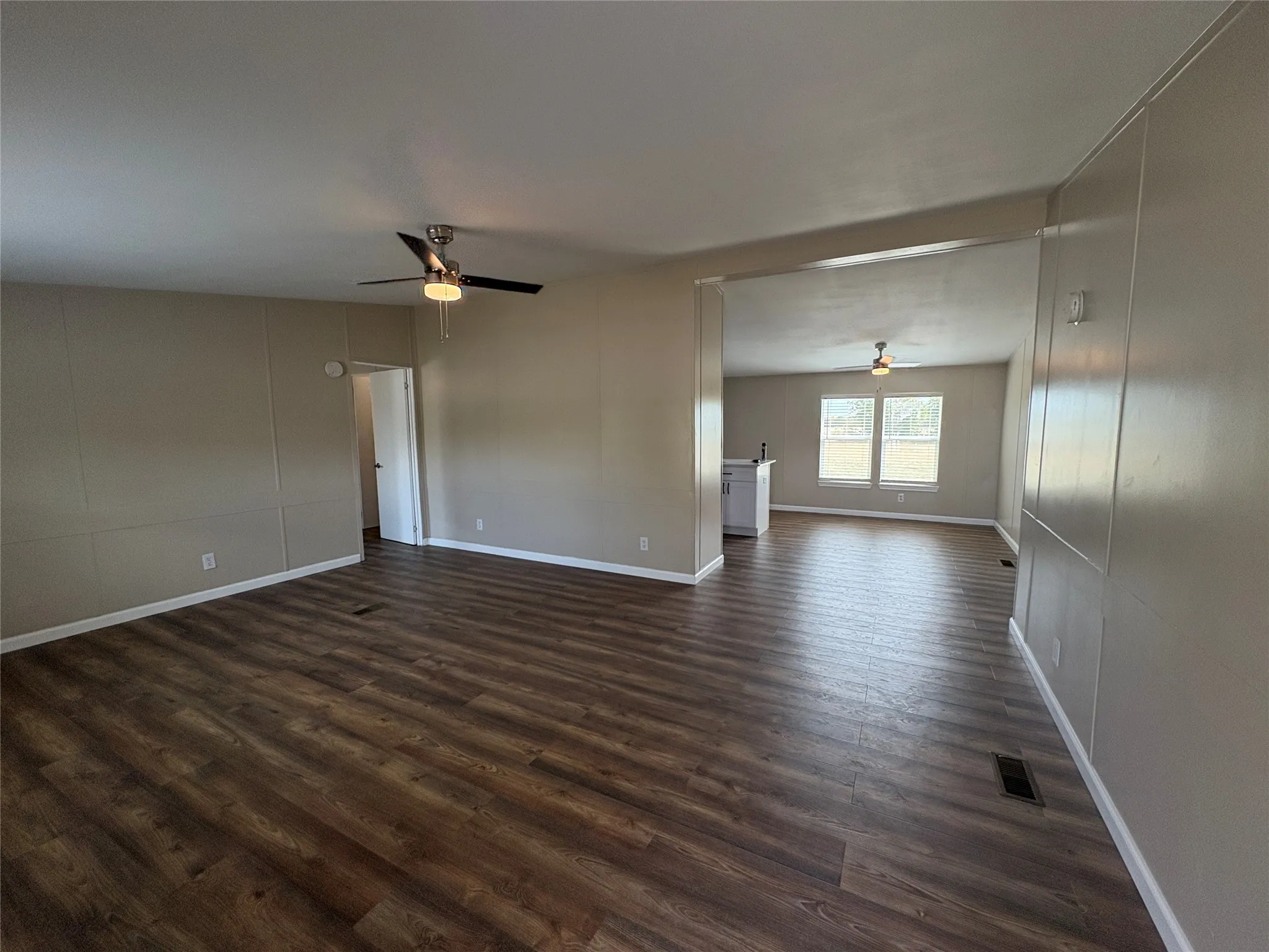 Living room view from entrance of the home.