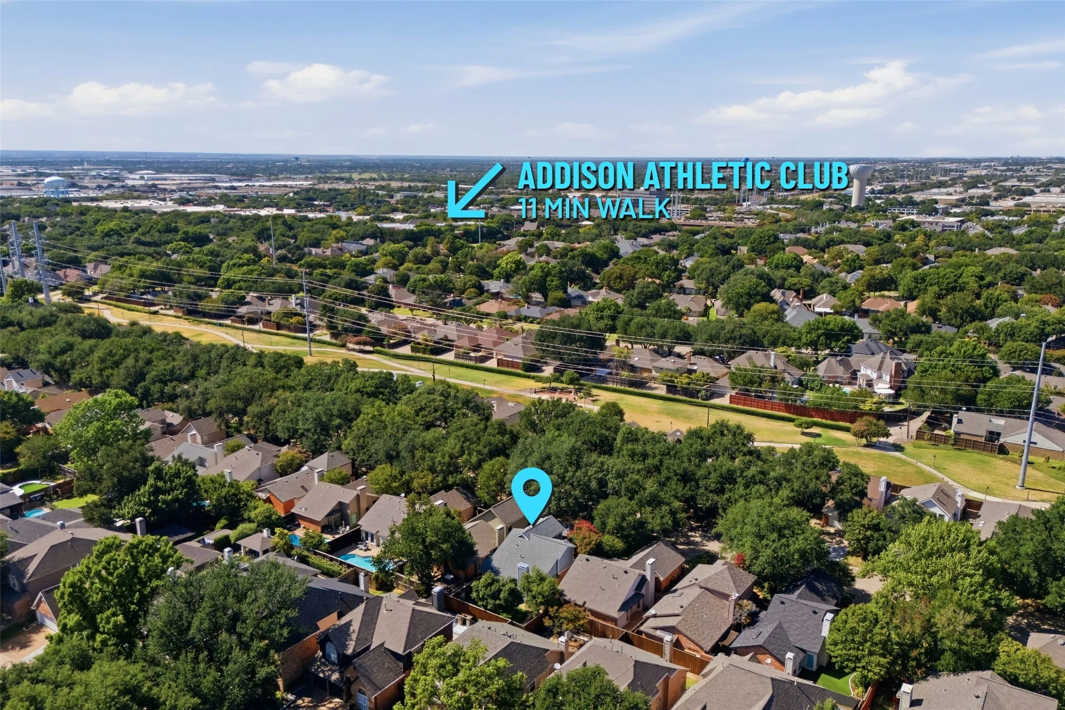 The Addison Athletic Club is an 11-minute walk away — a full-service fitness facility that's easy to work into the daily routine.