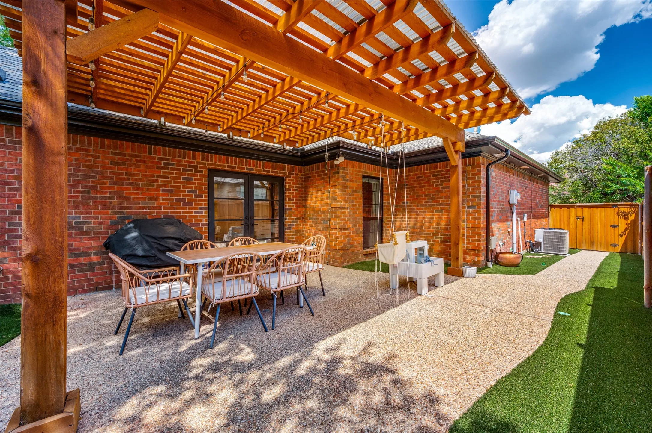 Pergola and turf