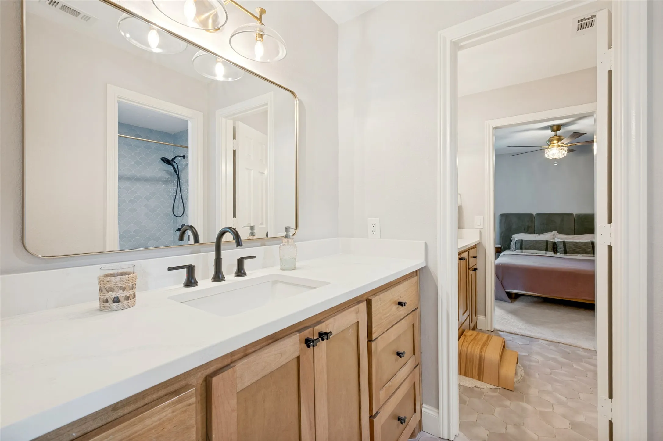 Jack and Jill bathroom, remodeled in 2023