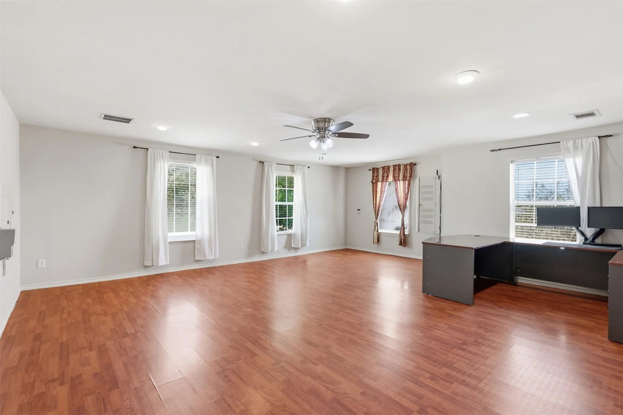 Converted garage can be used as a play room, office, man cave or craft room!