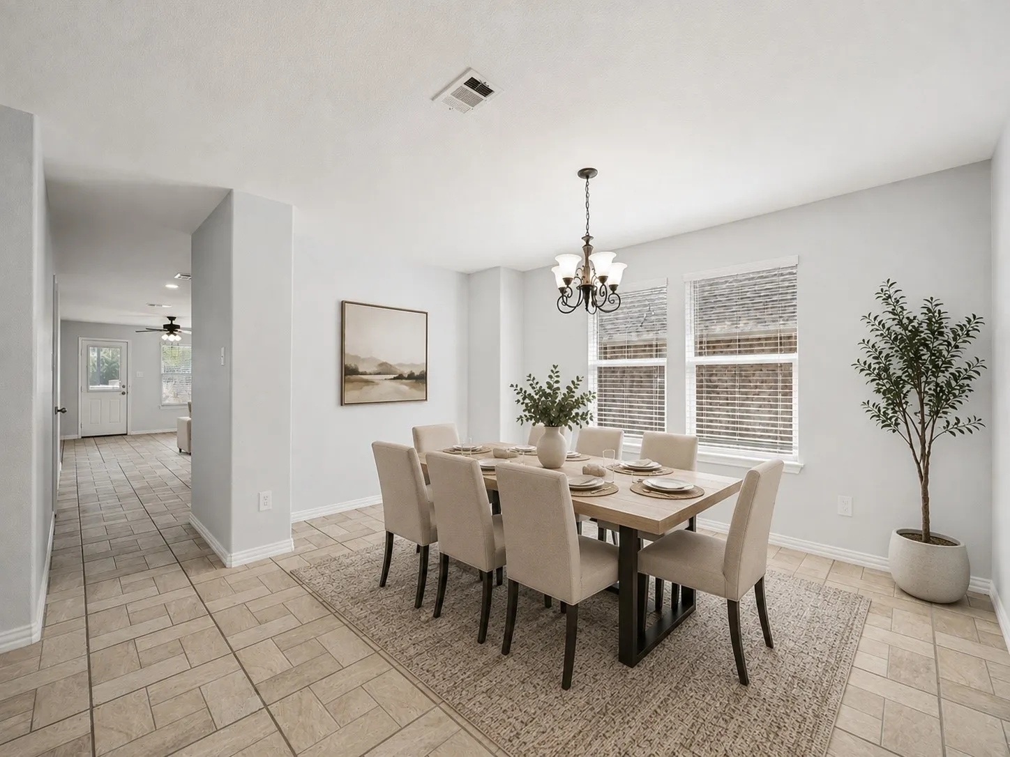 Virtually staged formal dining - could also be a flex room as a study or play area