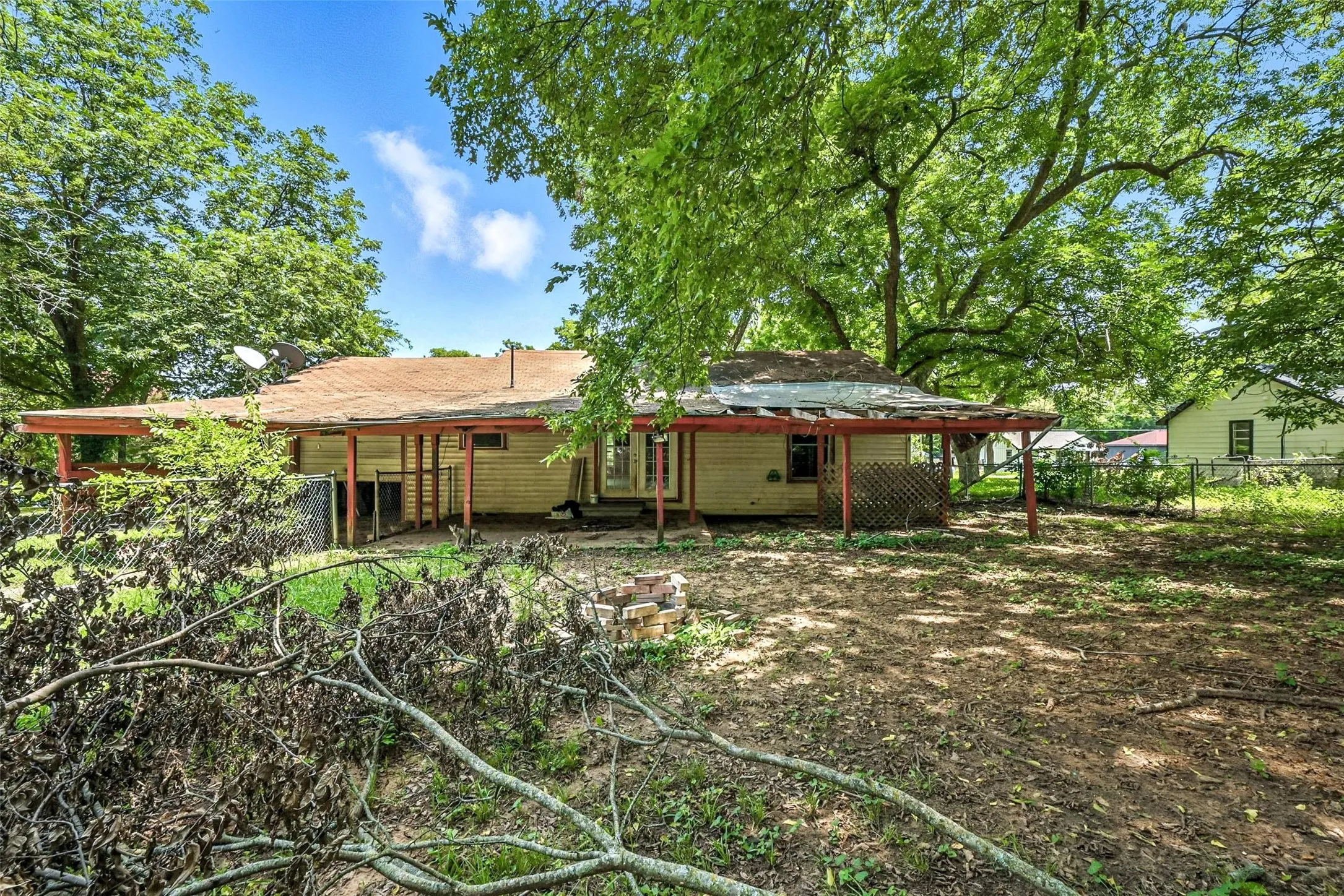 Back of property